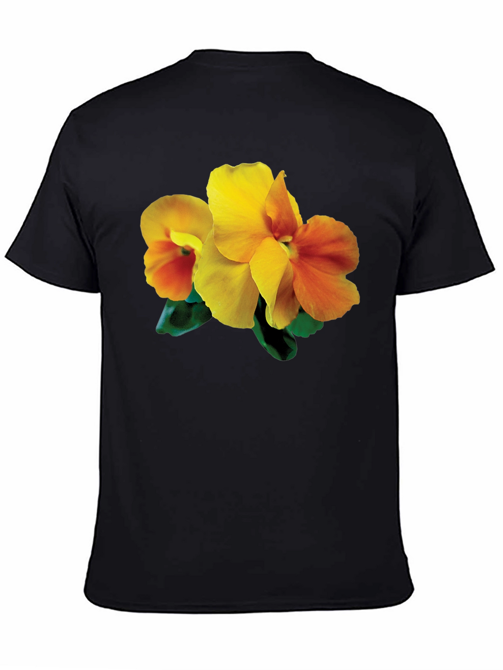Floral Print Black T-Shirt