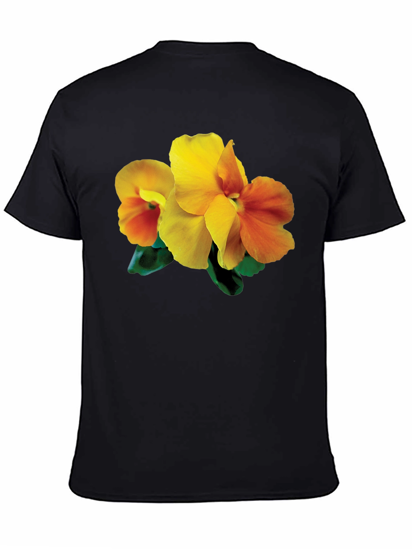 Floral Print Black T-Shirt