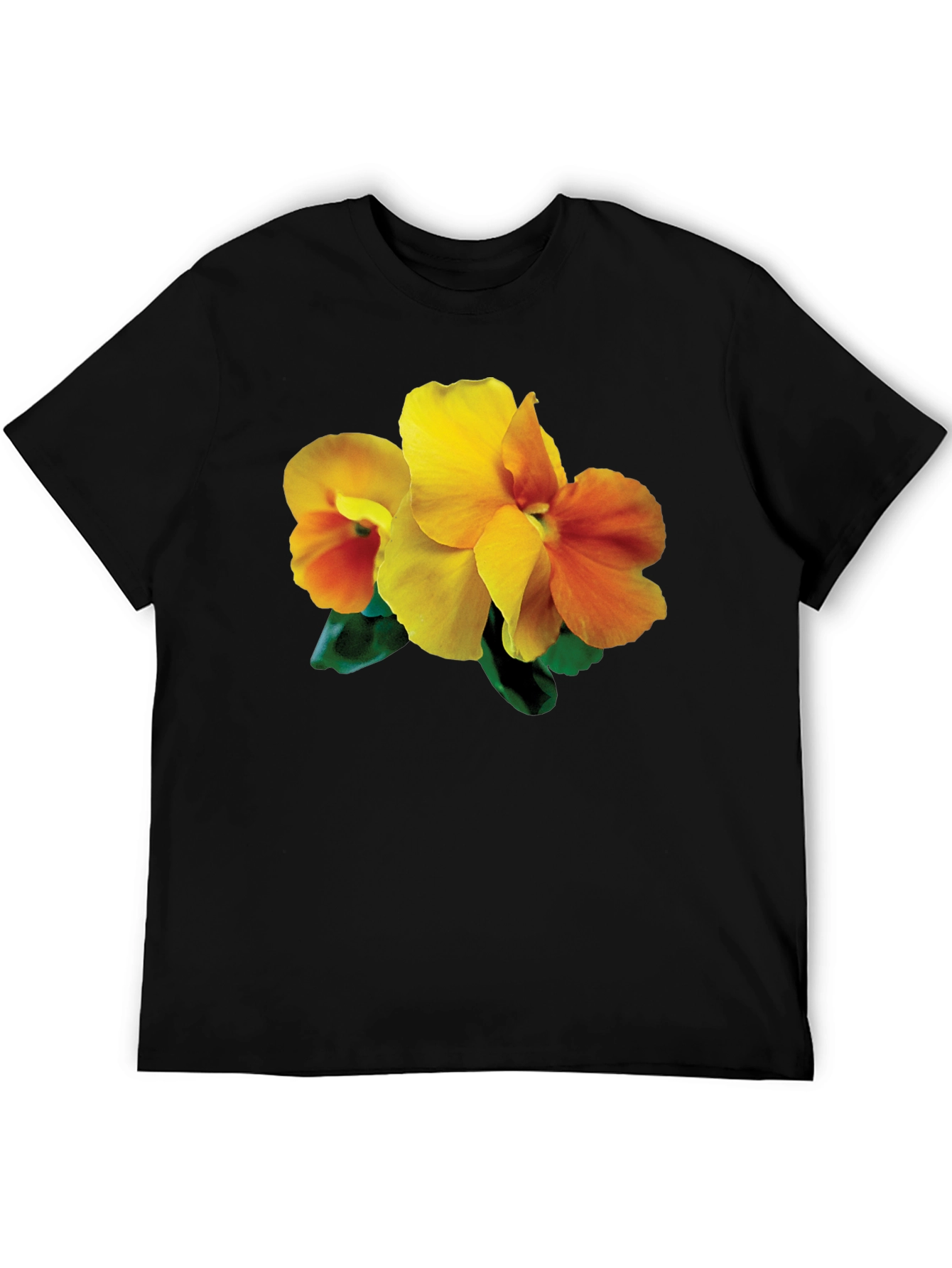 Floral Print Black T-Shirt