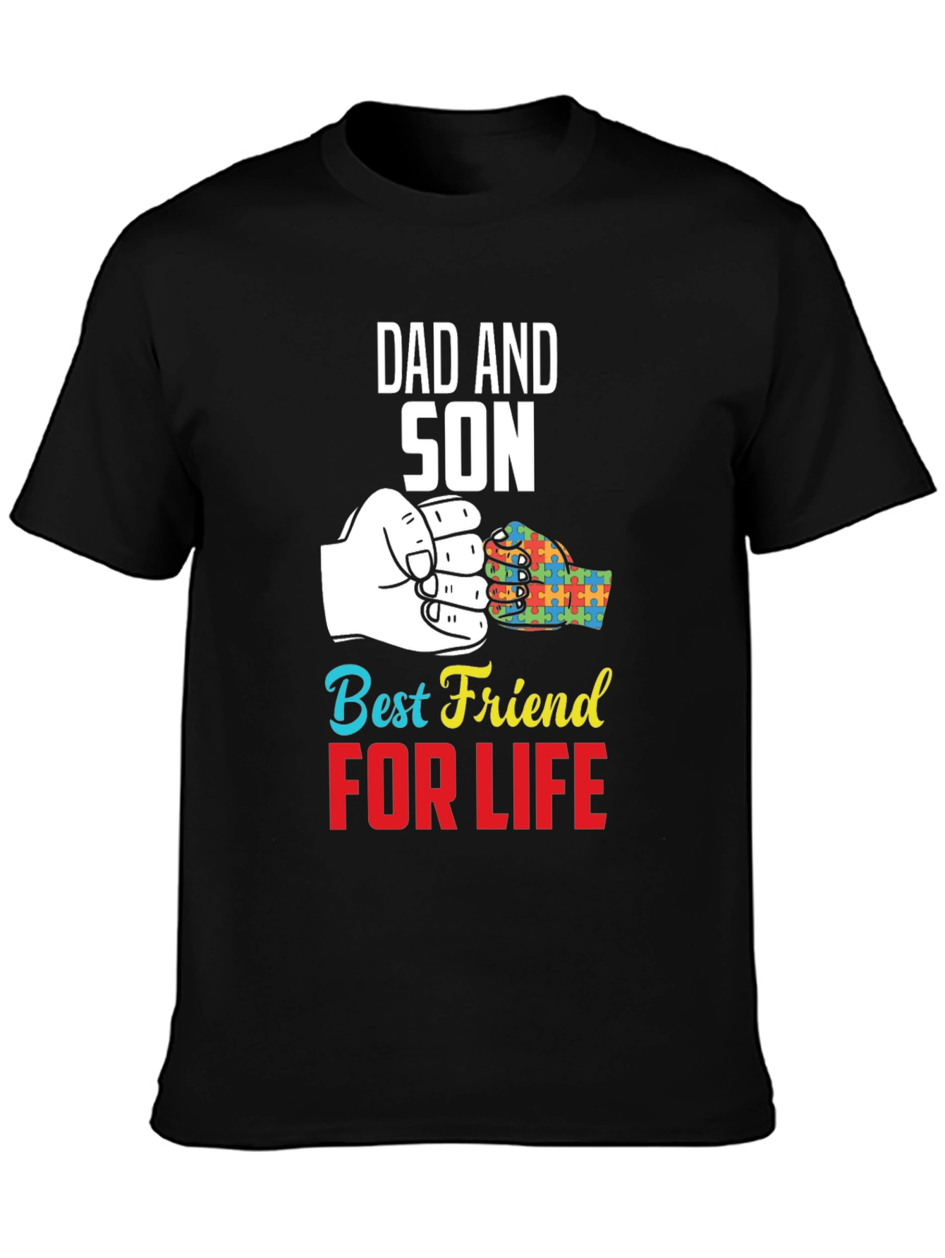 Dad and Son Best Friend For Life Autism Awareness T-Shirt
