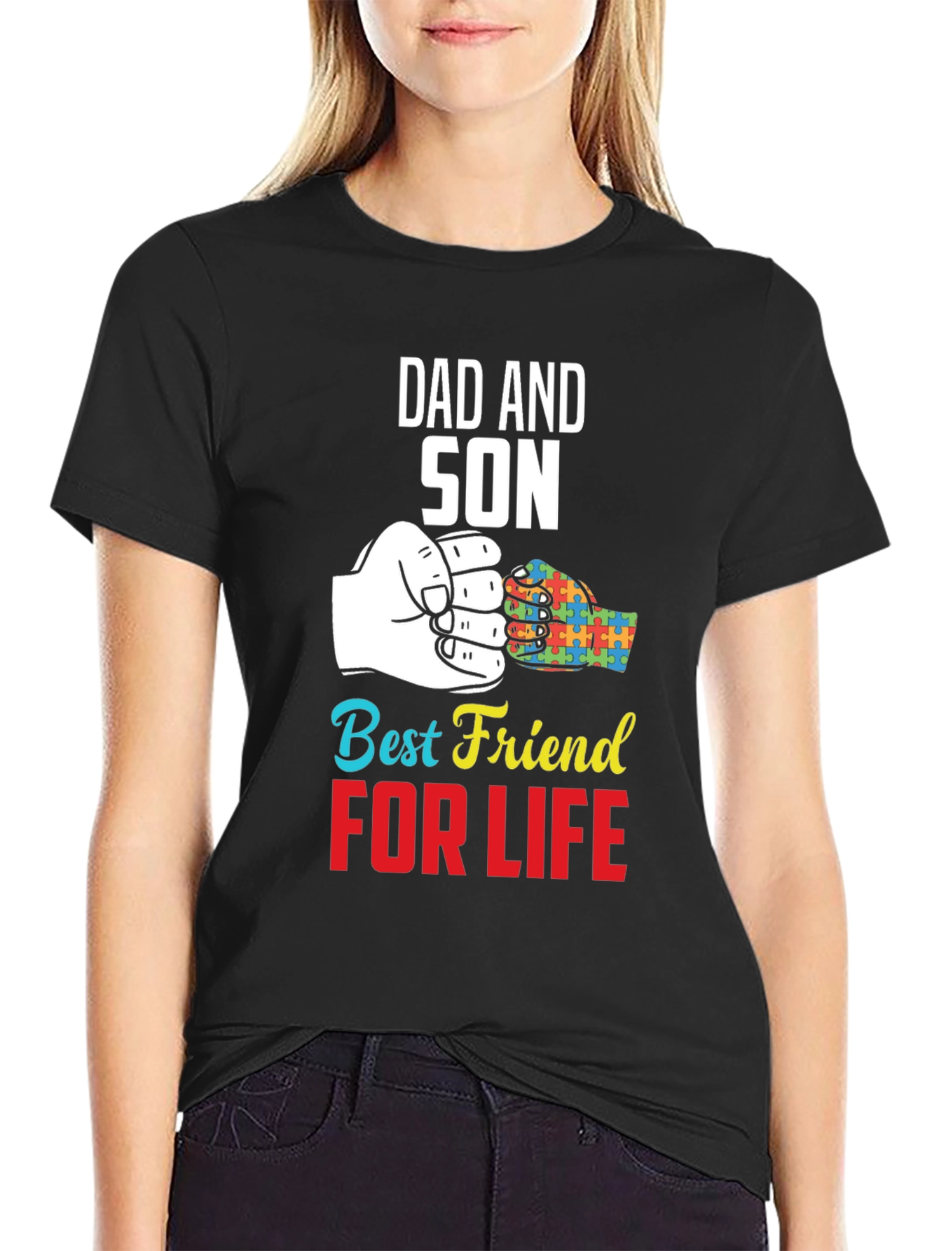 Dad and Son Best Friend For Life Autism Awareness T-Shirt