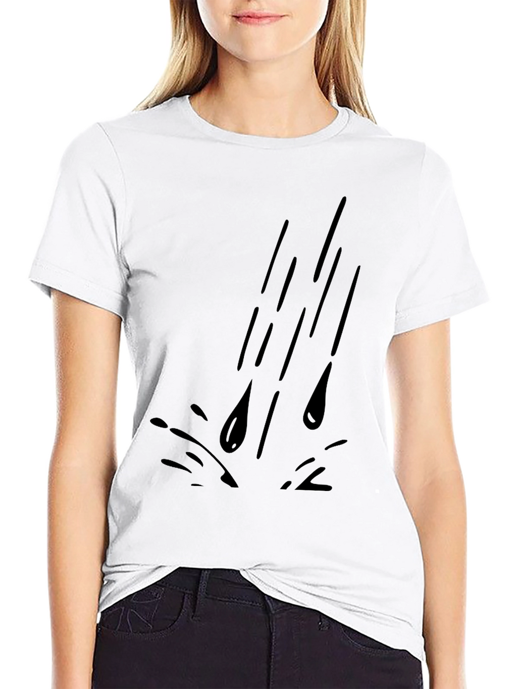 Black Rain Drops Graphic Tee