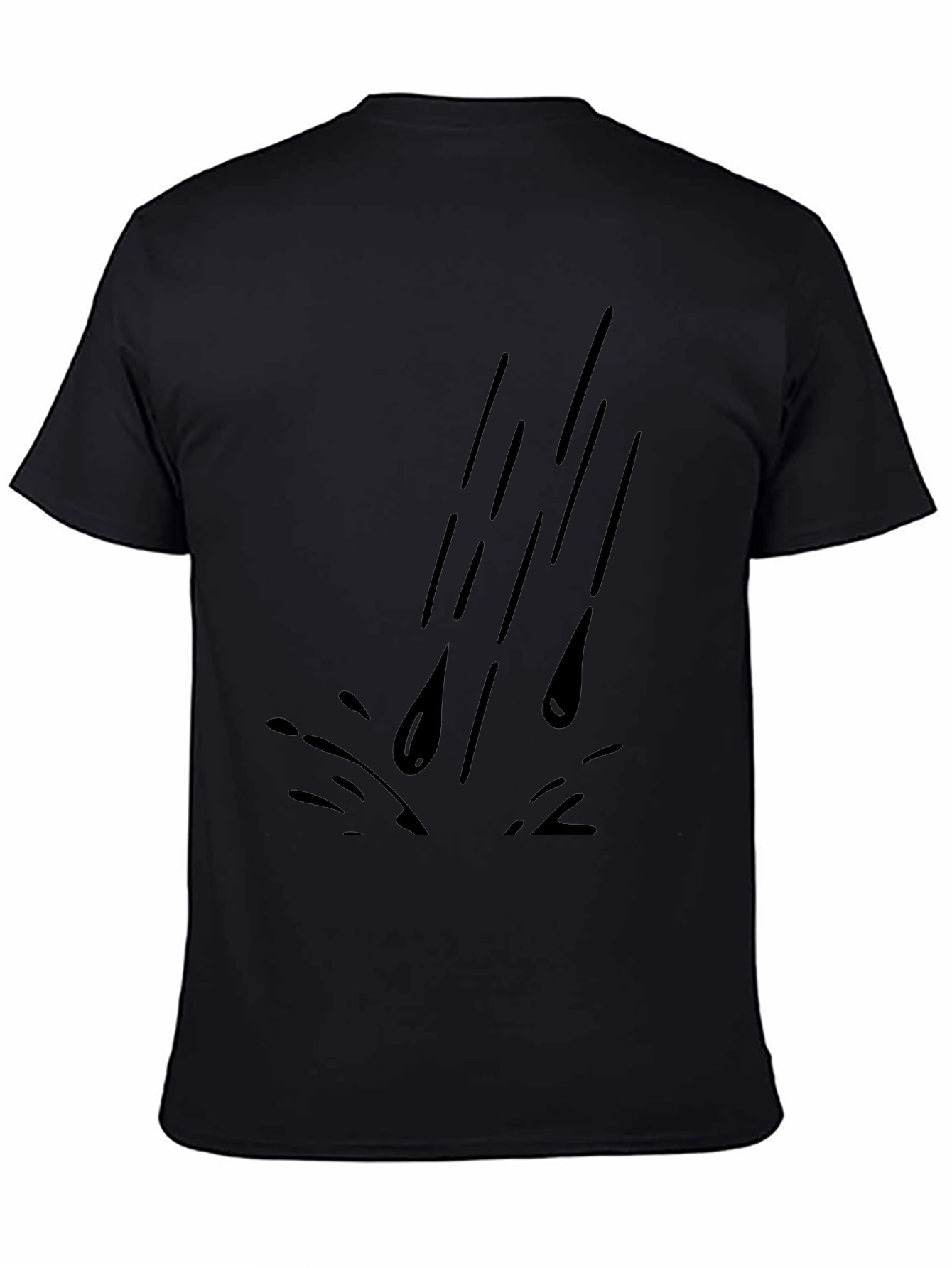 Black Rain Drops Graphic Tee