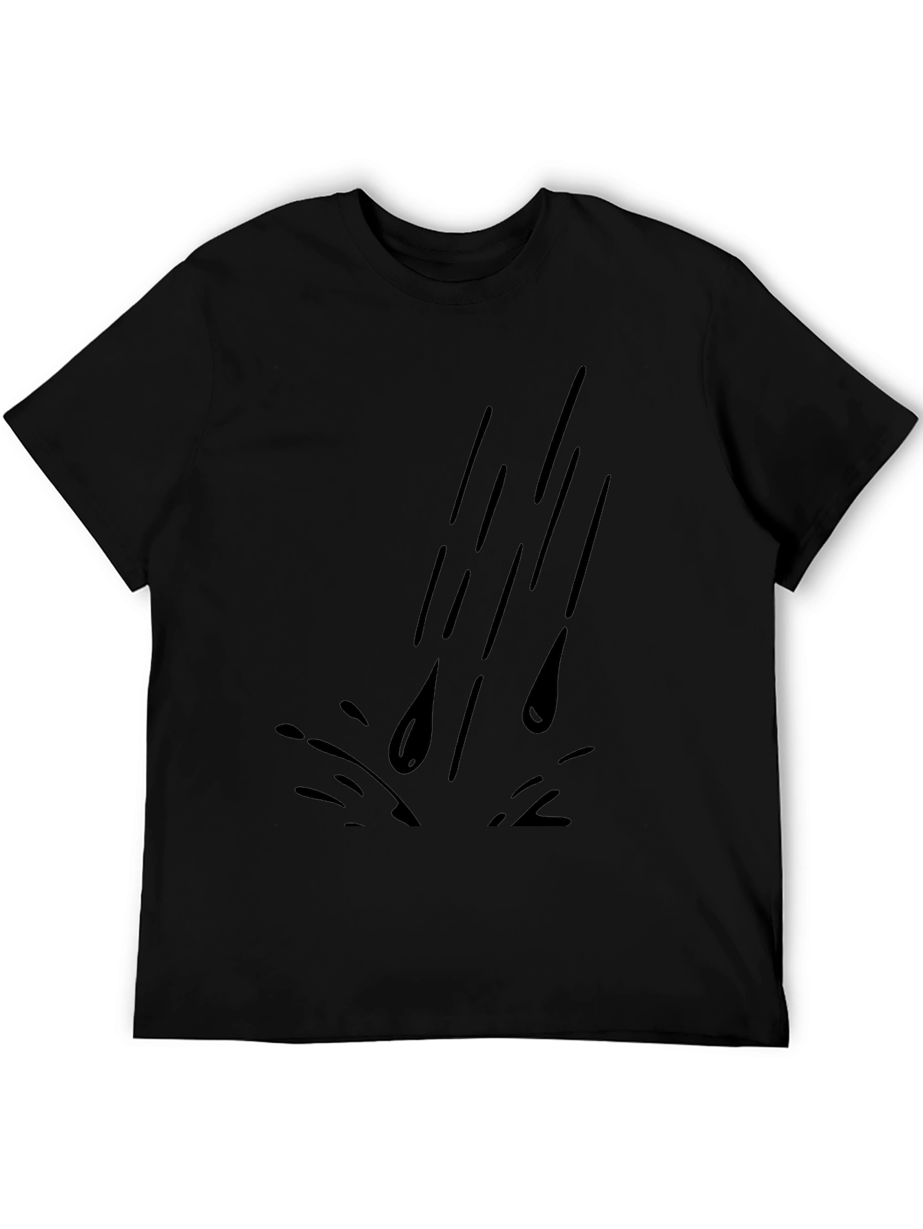 Black Rain Drops Graphic Tee