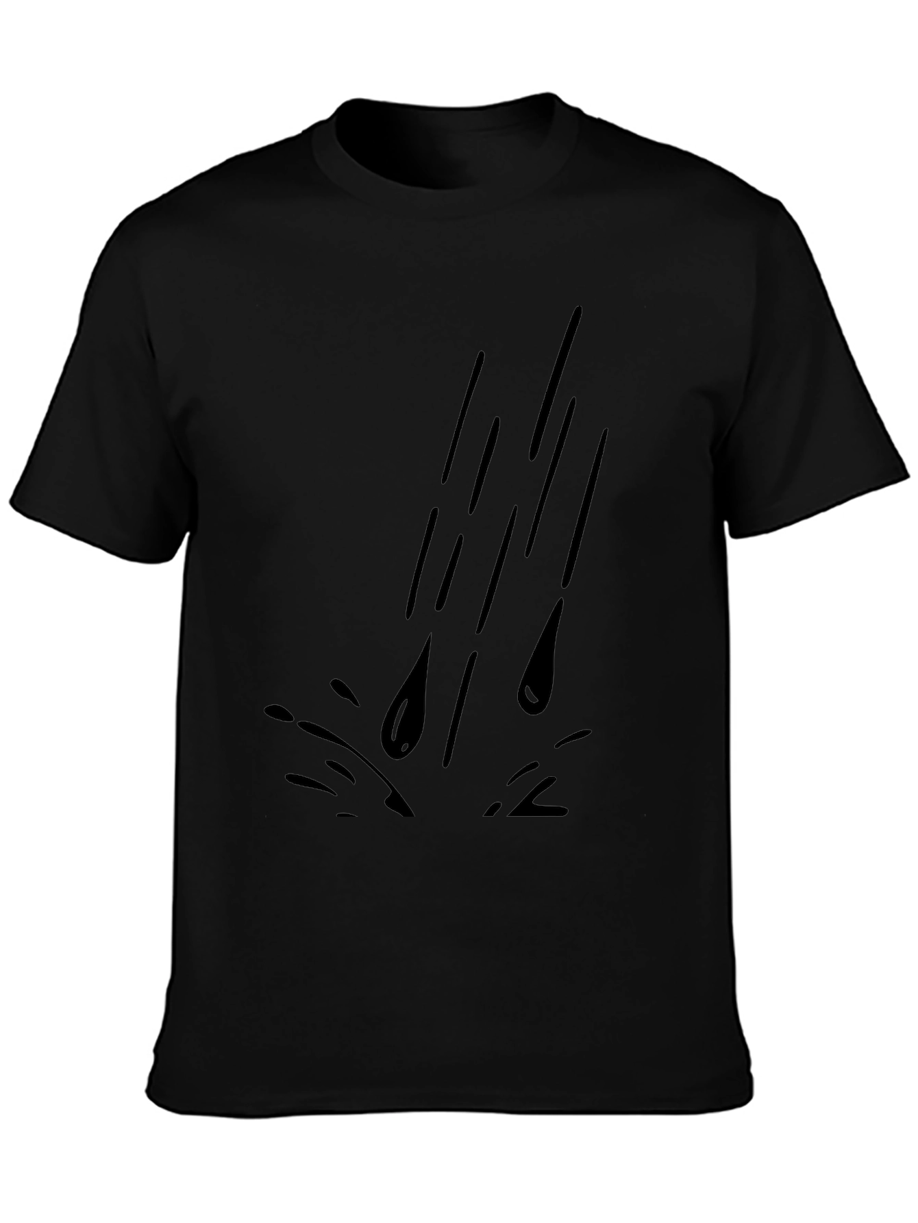 Black Rain Drops Graphic Tee