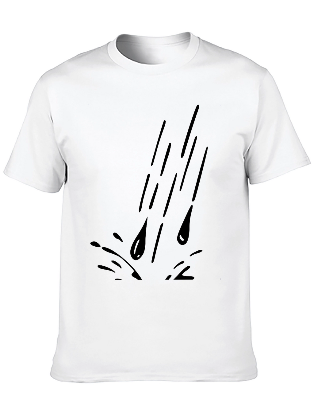 Black Rain Drops Graphic Tee
