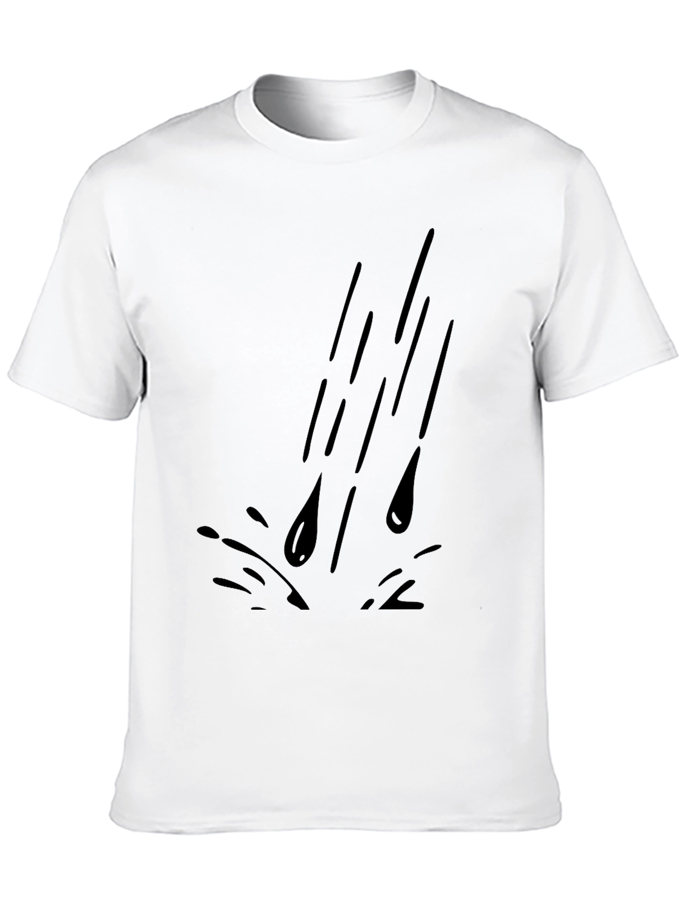 Black Rain Drops Graphic Tee