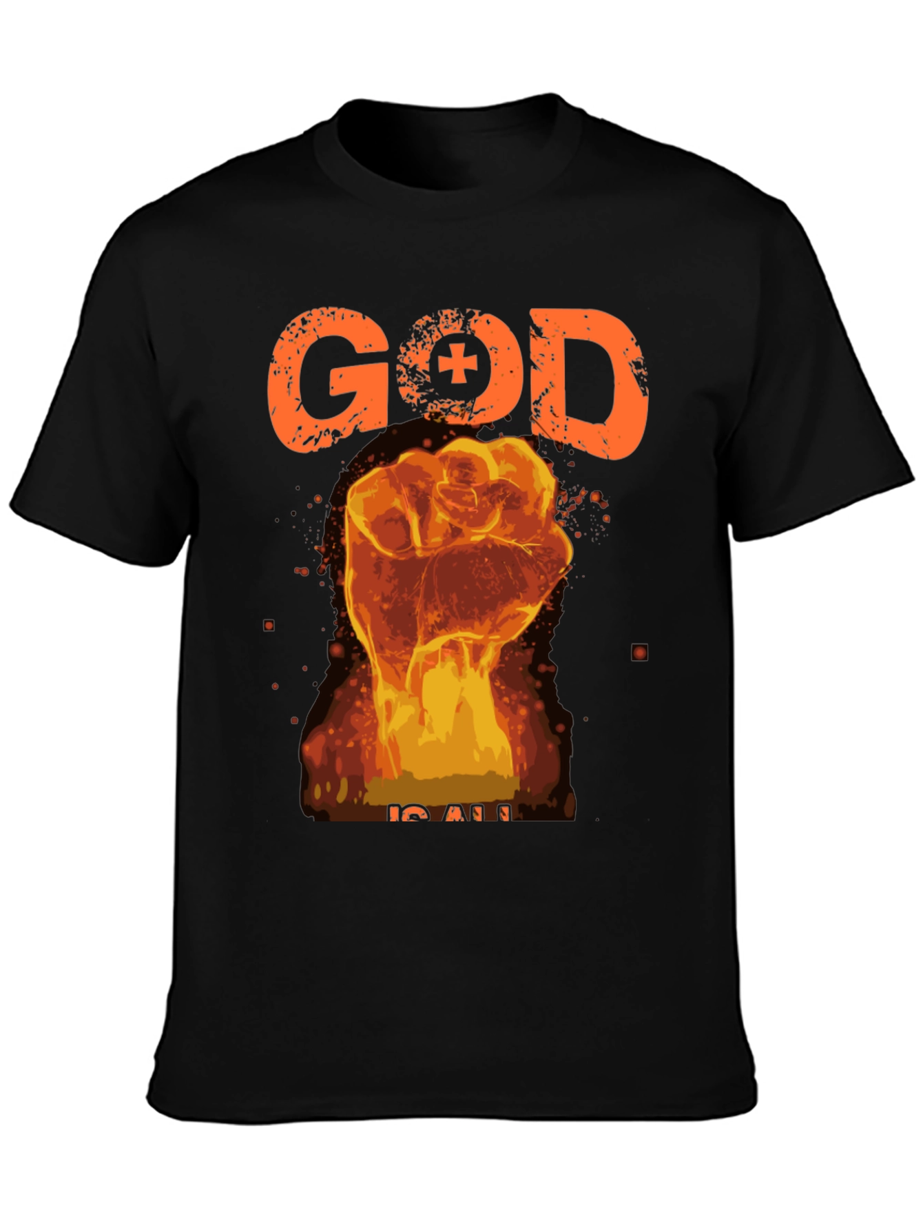 God is All Black Graphic Tee