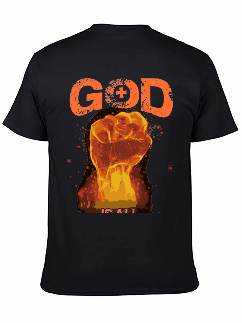 God is All Black Graphic Tee