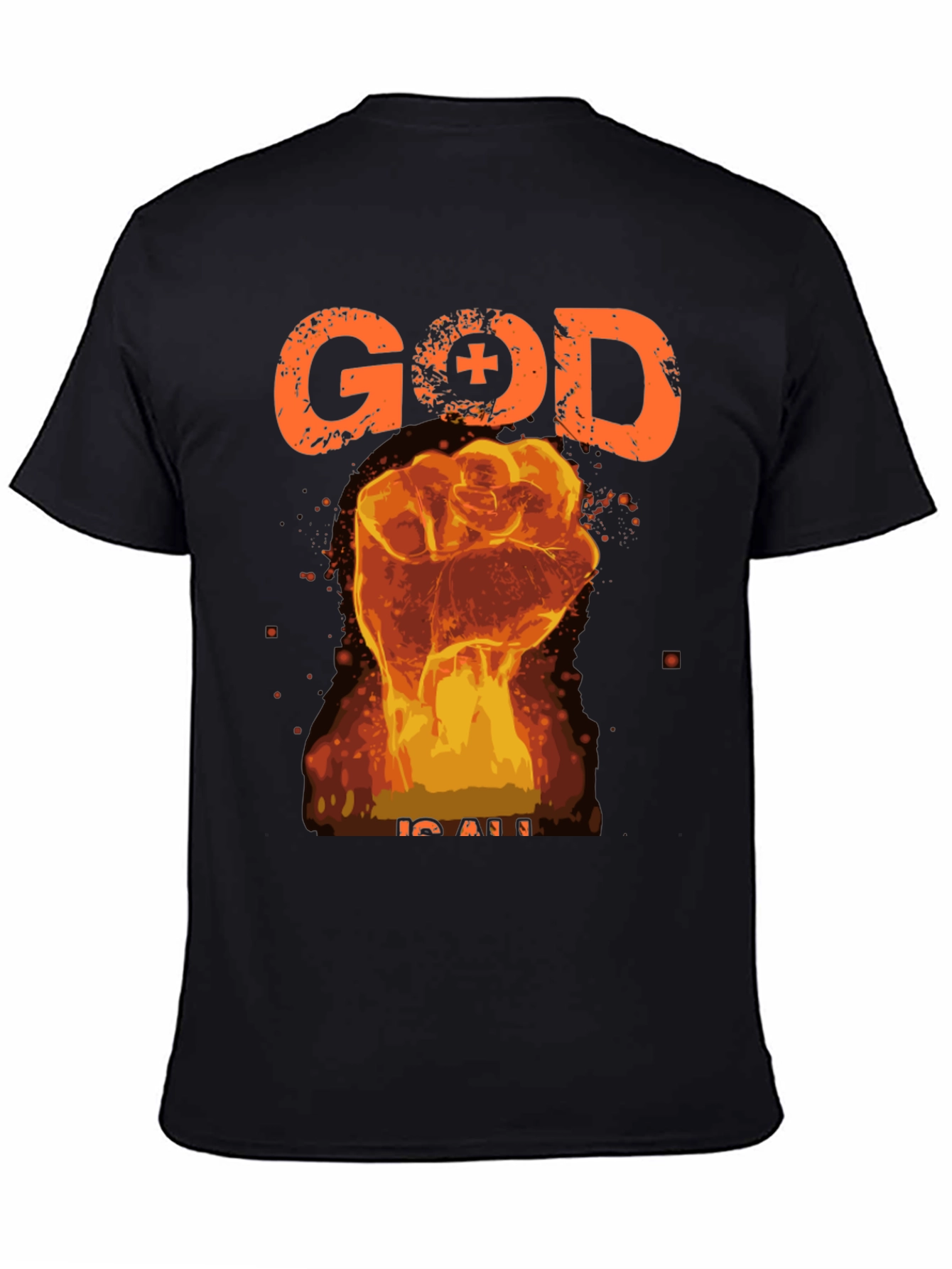 God is All Black Graphic Tee