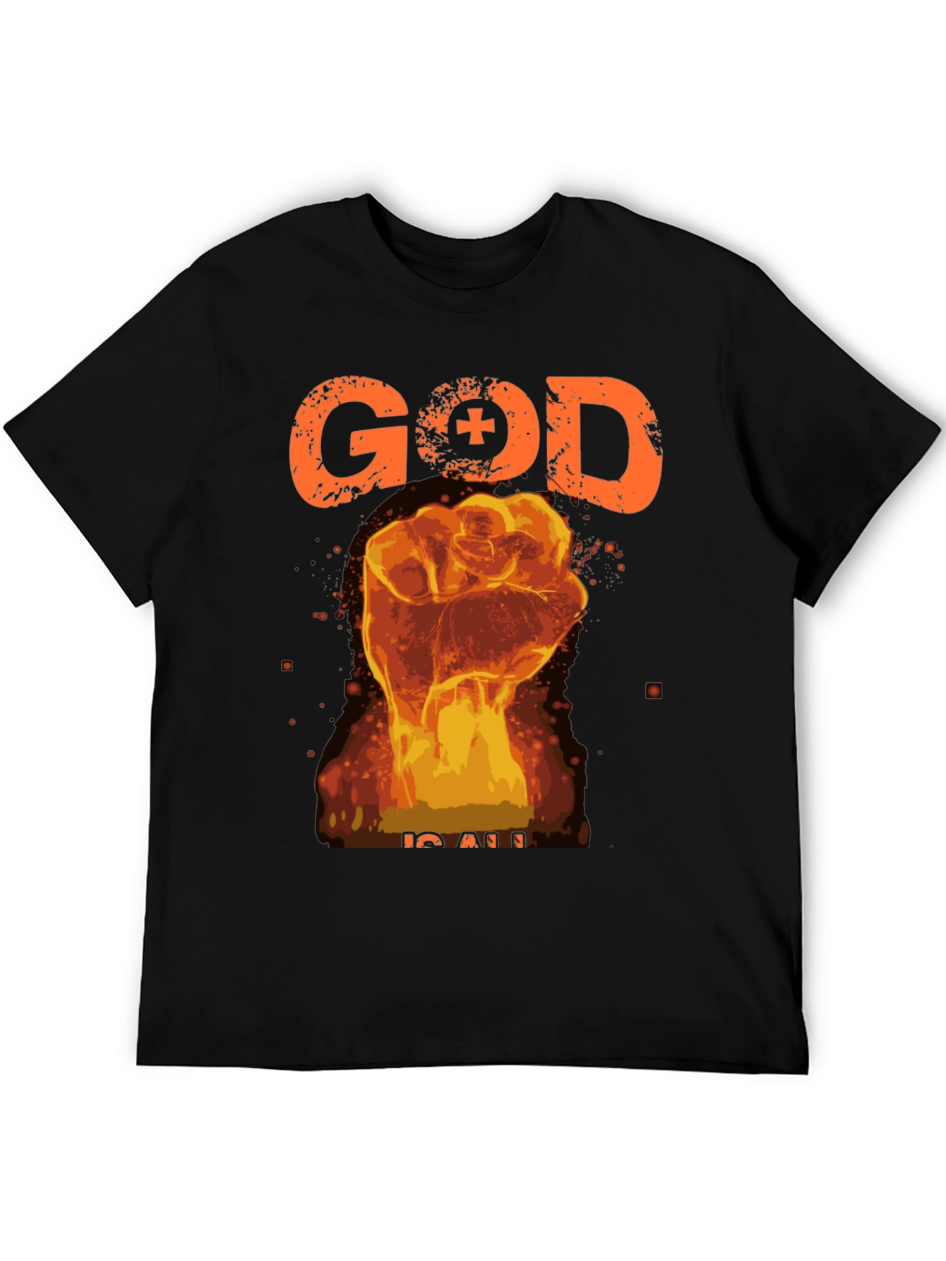 God is All Black Graphic Tee