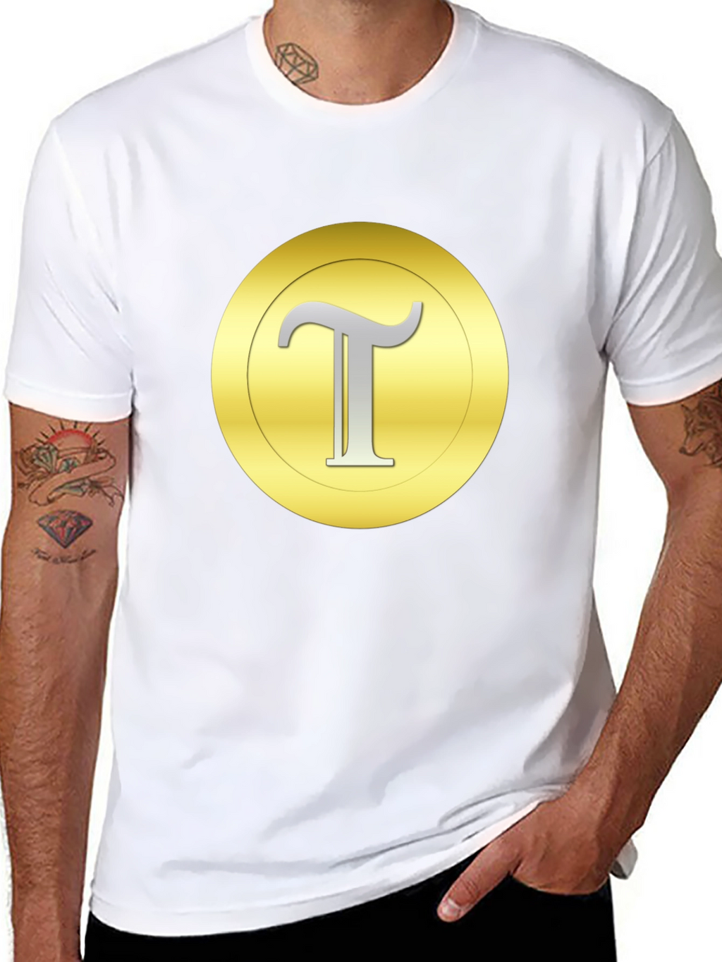 Gold T Symbol Tee