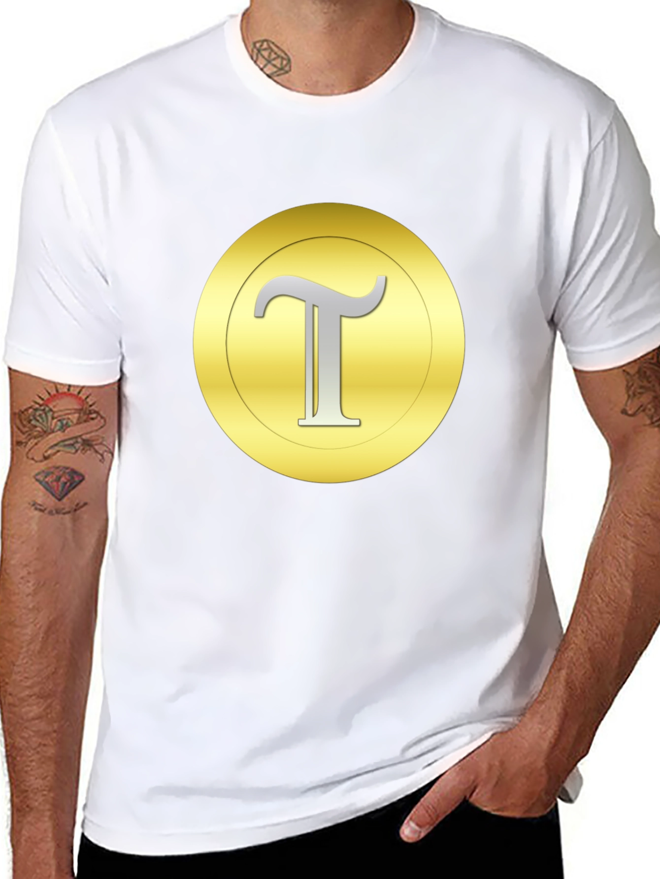 Gold T Symbol Tee