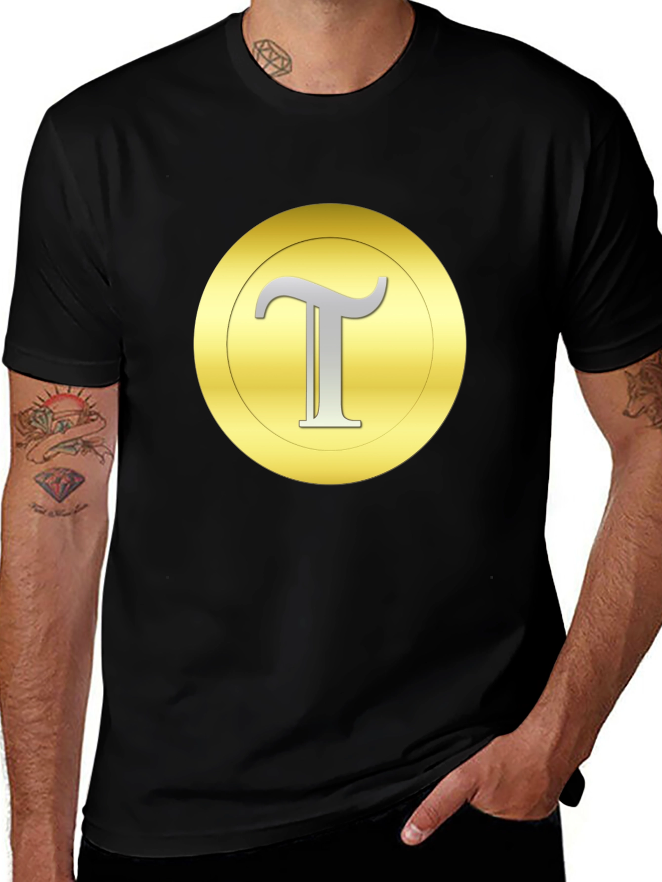 Gold T Symbol Tee