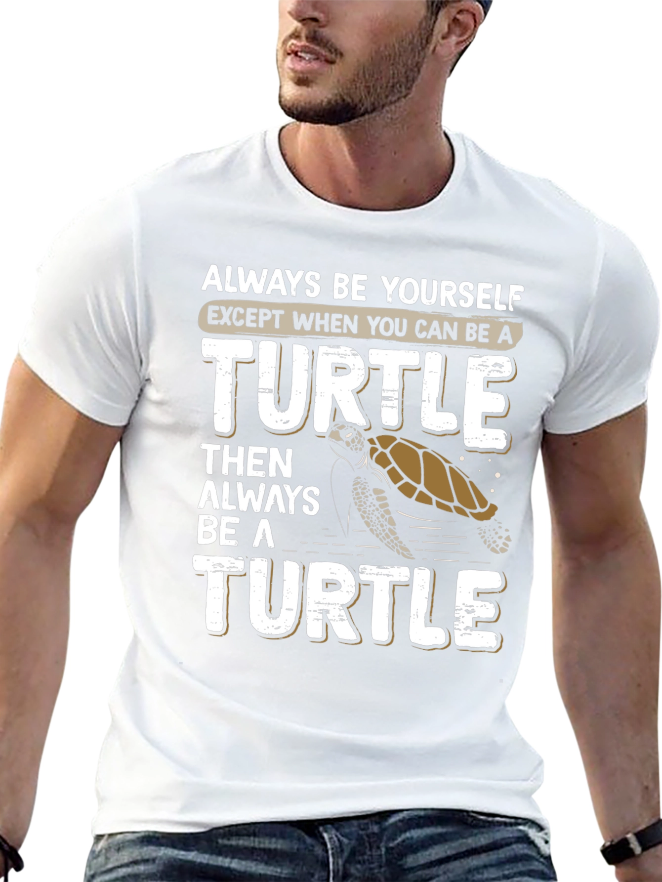 Always Be Yourself Turtle Graphic T-Shirt