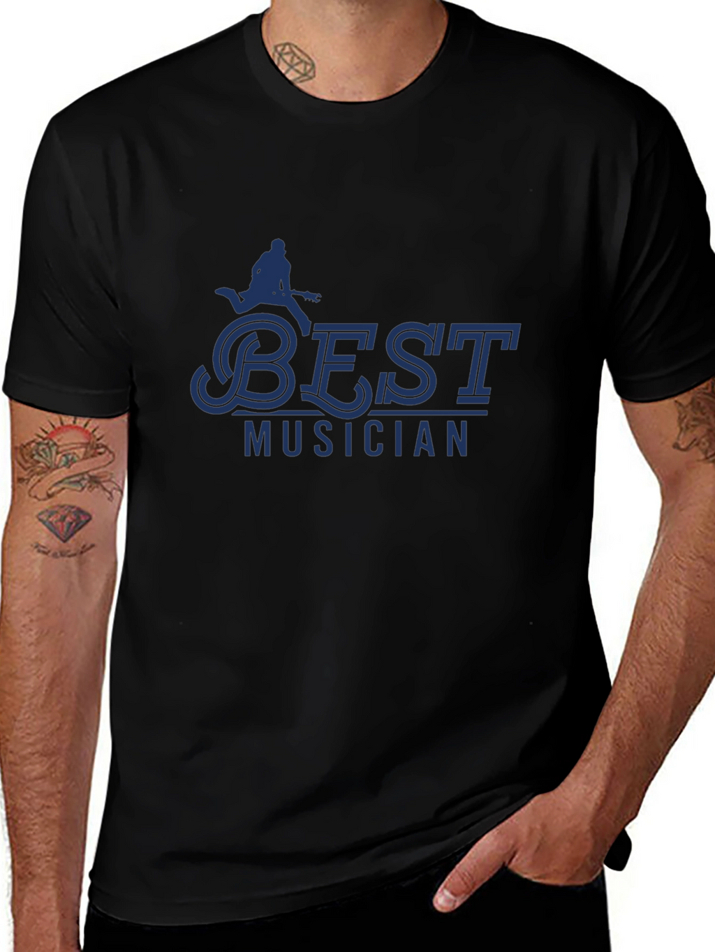 Best Musician Graphic T-Shirt - Black