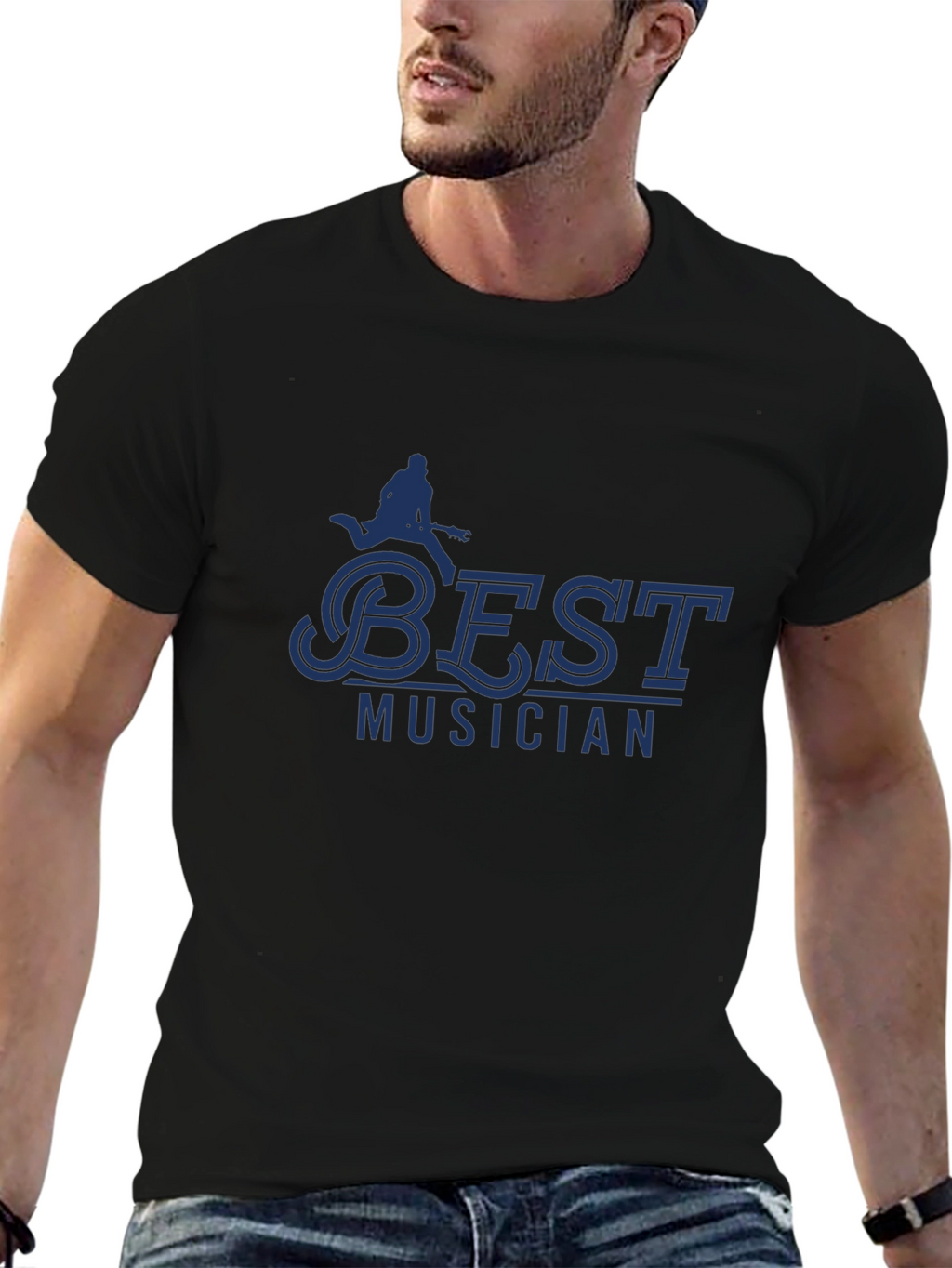 Best Musician Graphic T-Shirt - Black