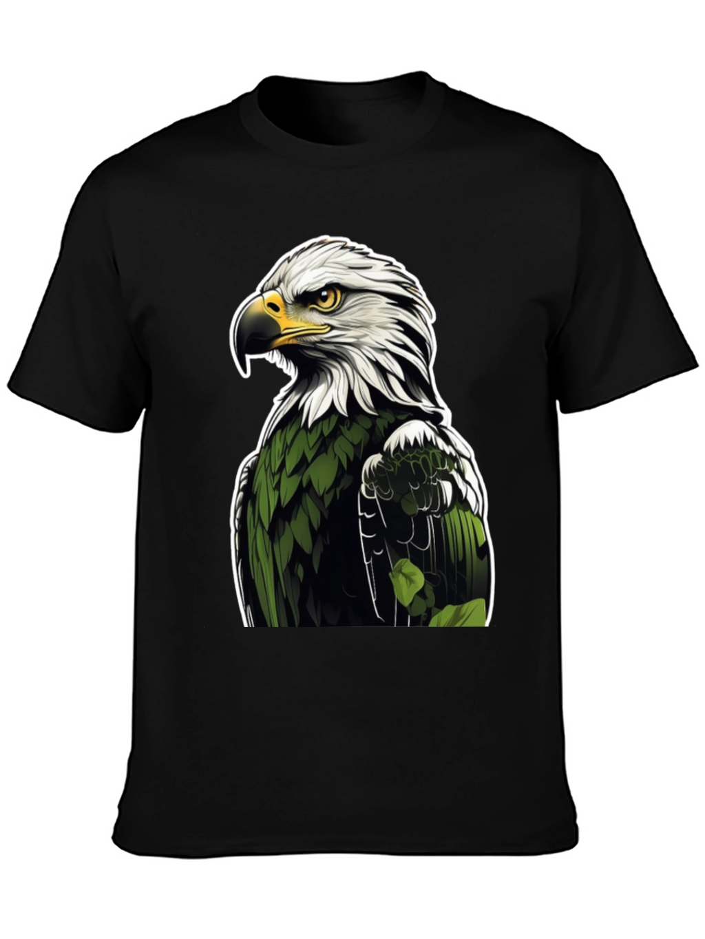 Eagle Graphic Print Black T-Shirt