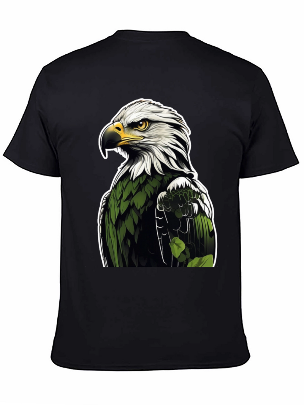 Eagle Graphic Print Black T-Shirt