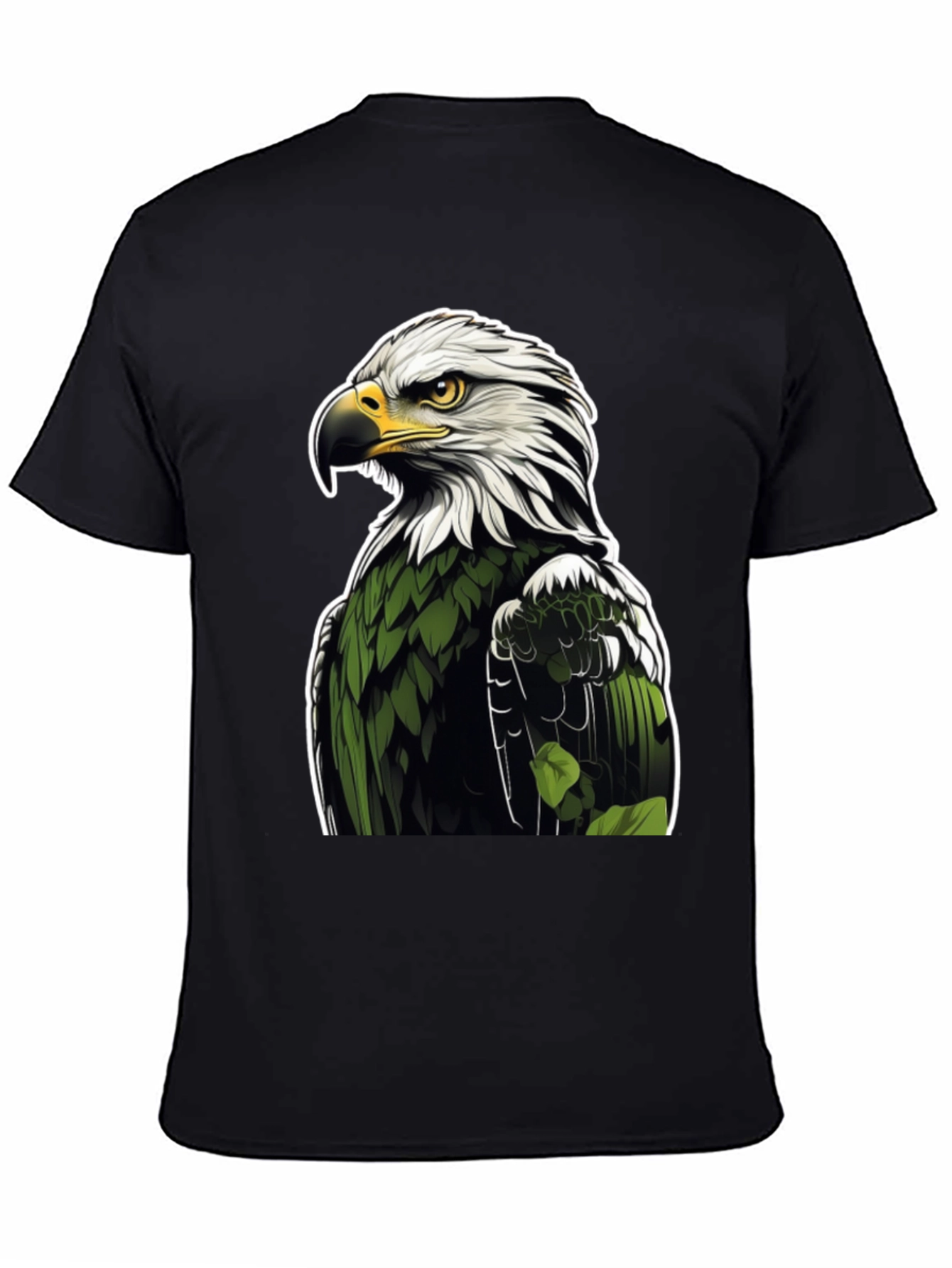 Eagle Graphic Print Black T-Shirt