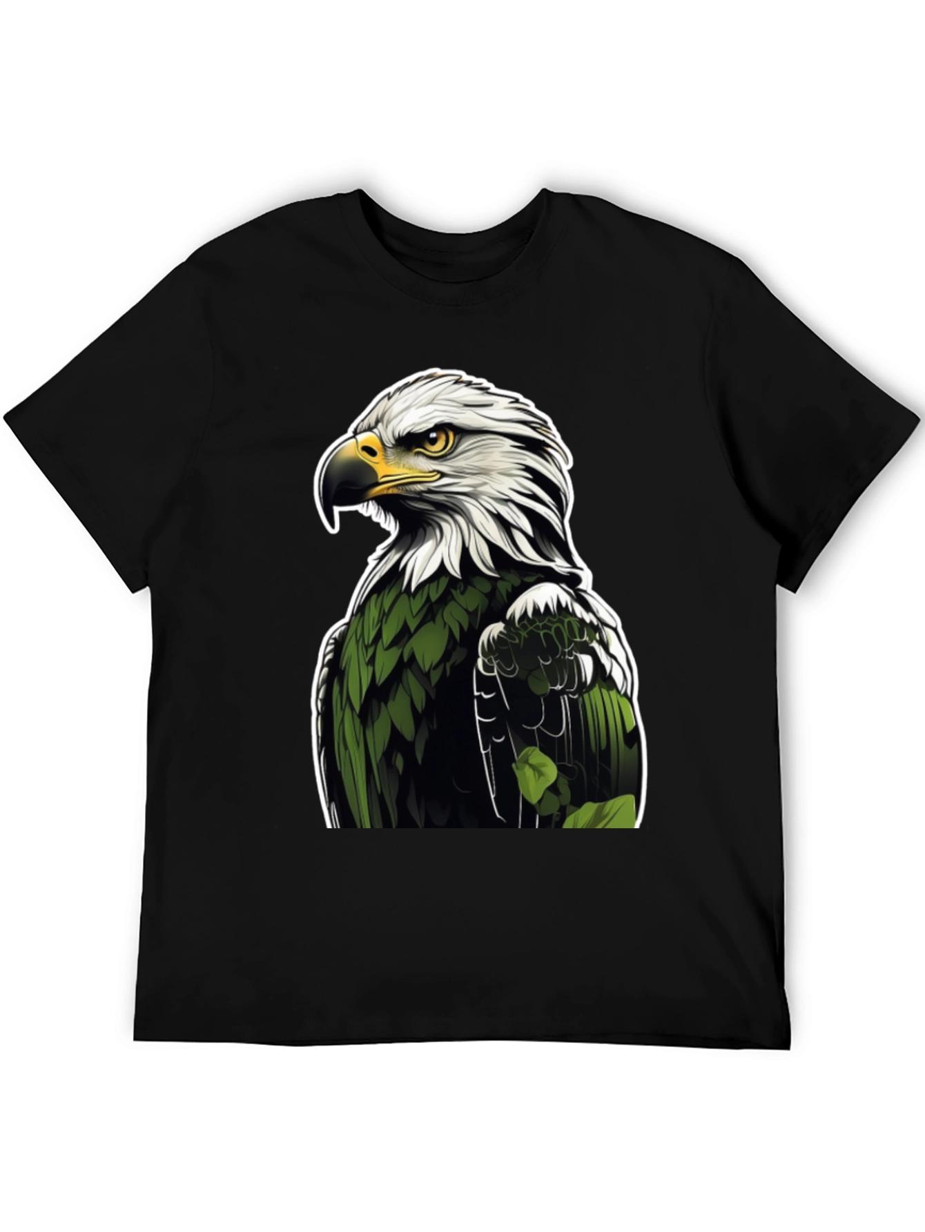 Eagle Graphic Print Black T-Shirt