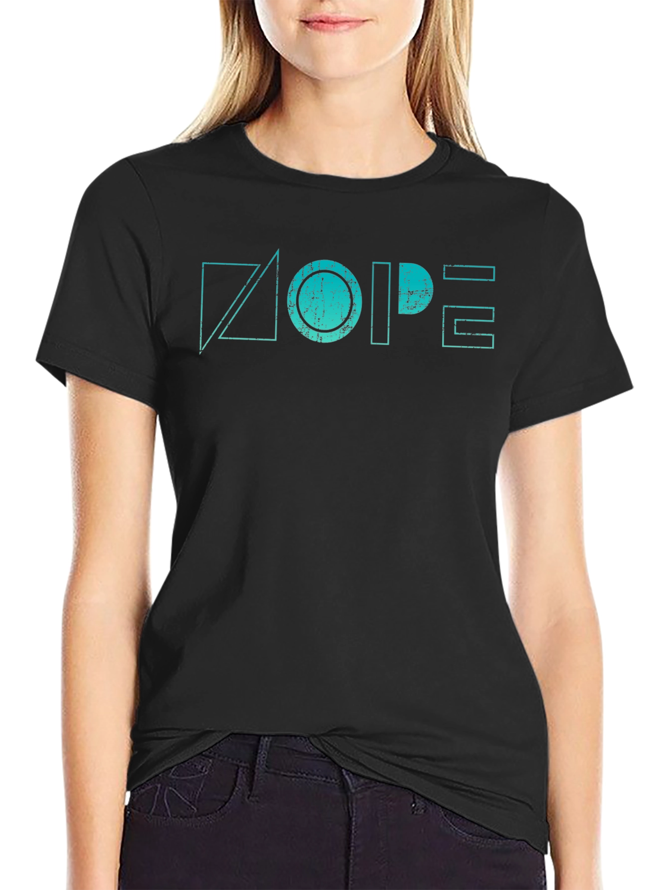 Geometric NOPE Graphic Tee