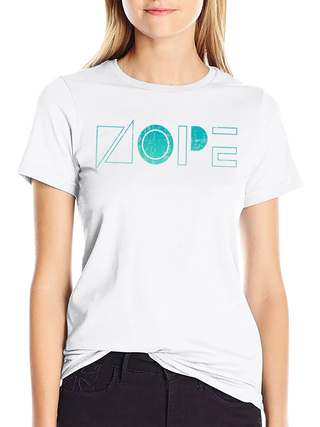 Geometric NOPE Graphic Tee