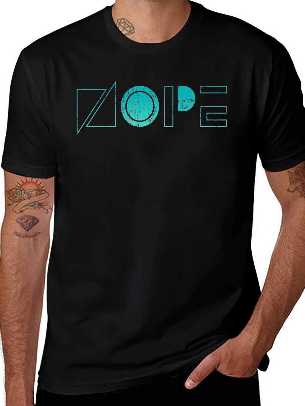 Geometric NOPE Graphic Tee
