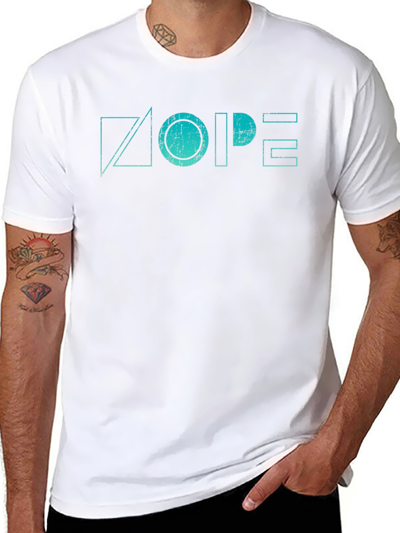 Geometric NOPE Graphic Tee