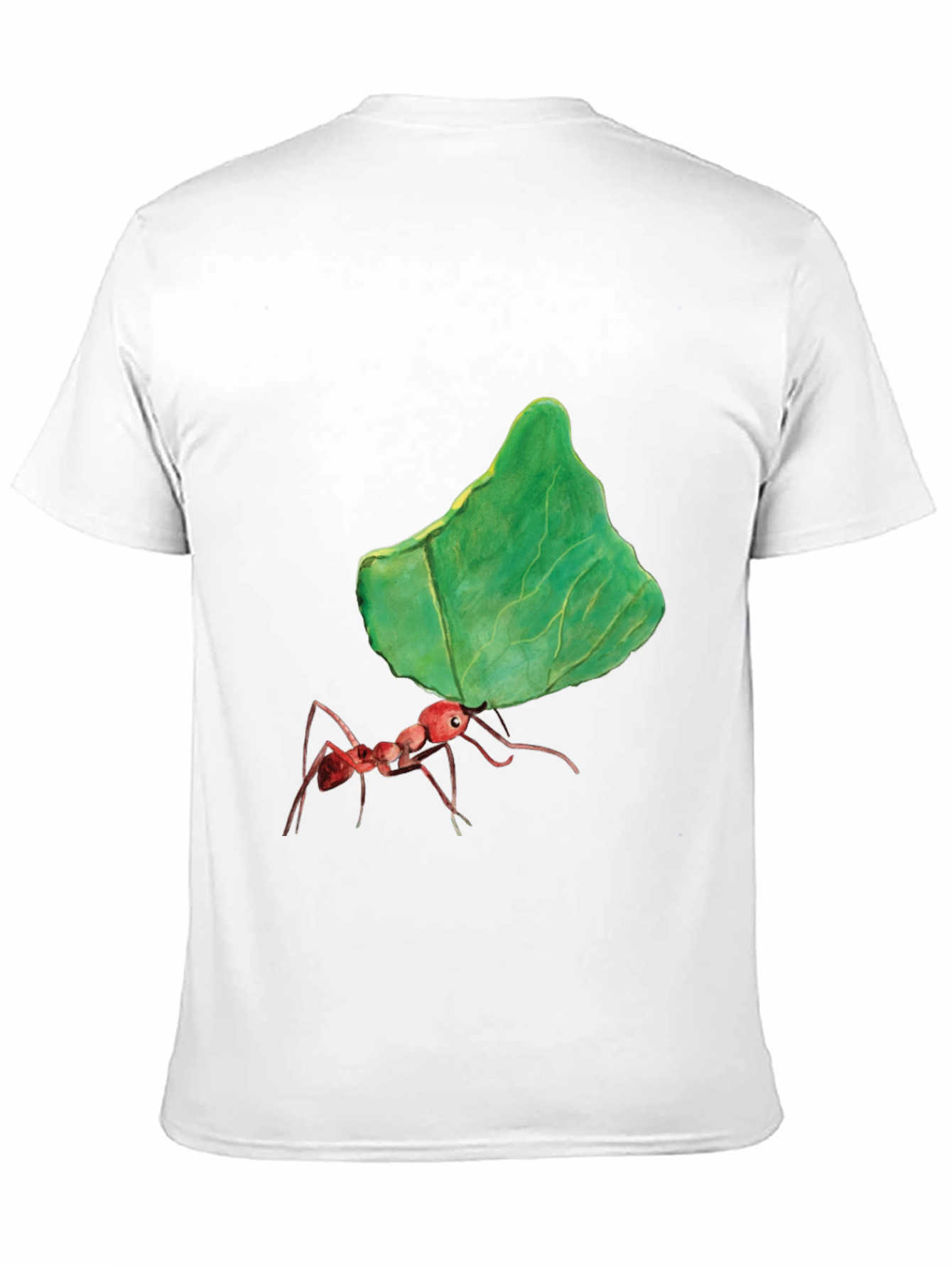 Ant Carrying Leaf Graphic Tee - Black