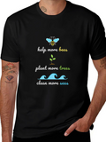 Eco-Friendly Graphic Tee - Bees Trees Seas