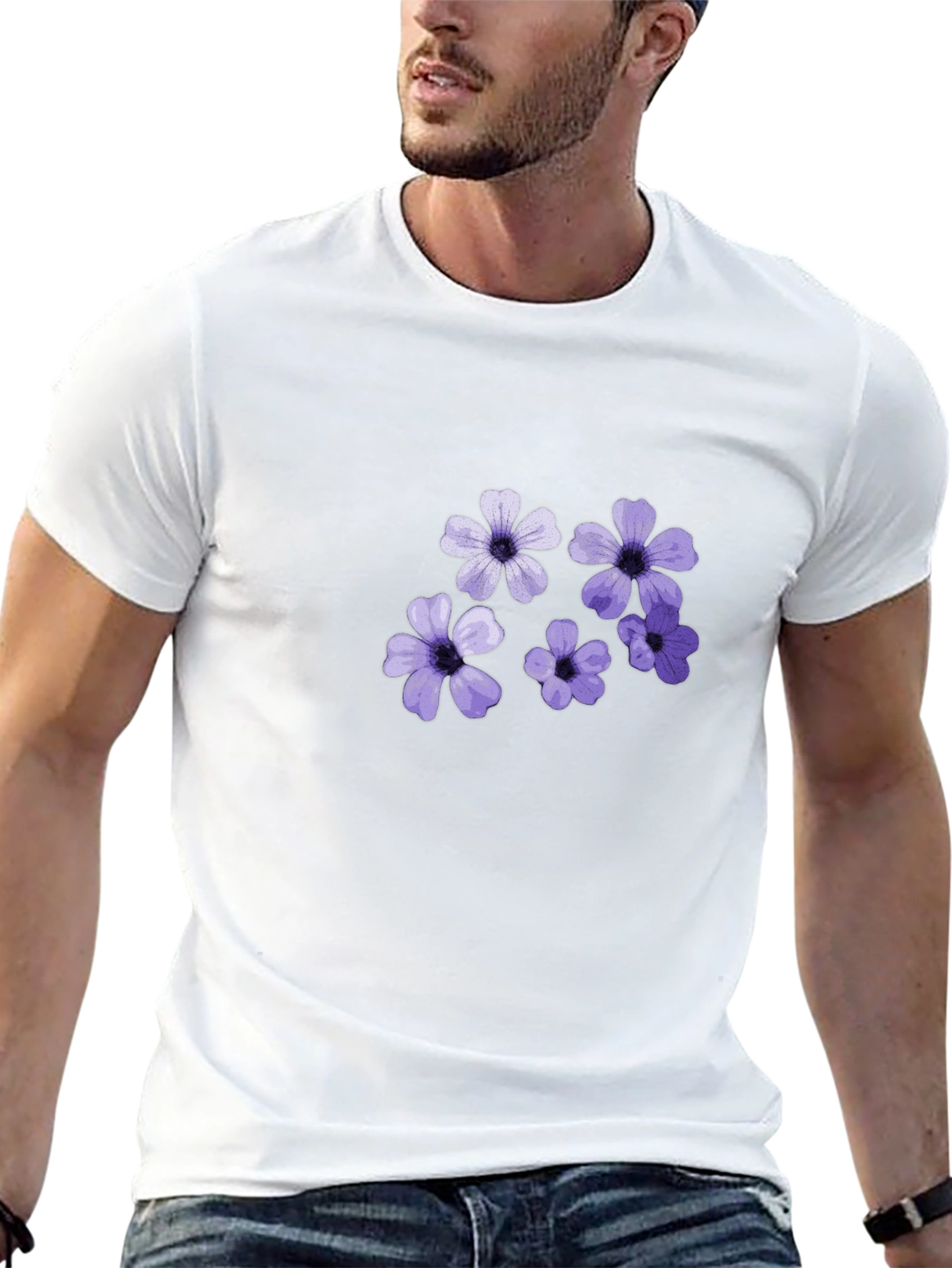 Floral Print Crew Neck T-Shirt
