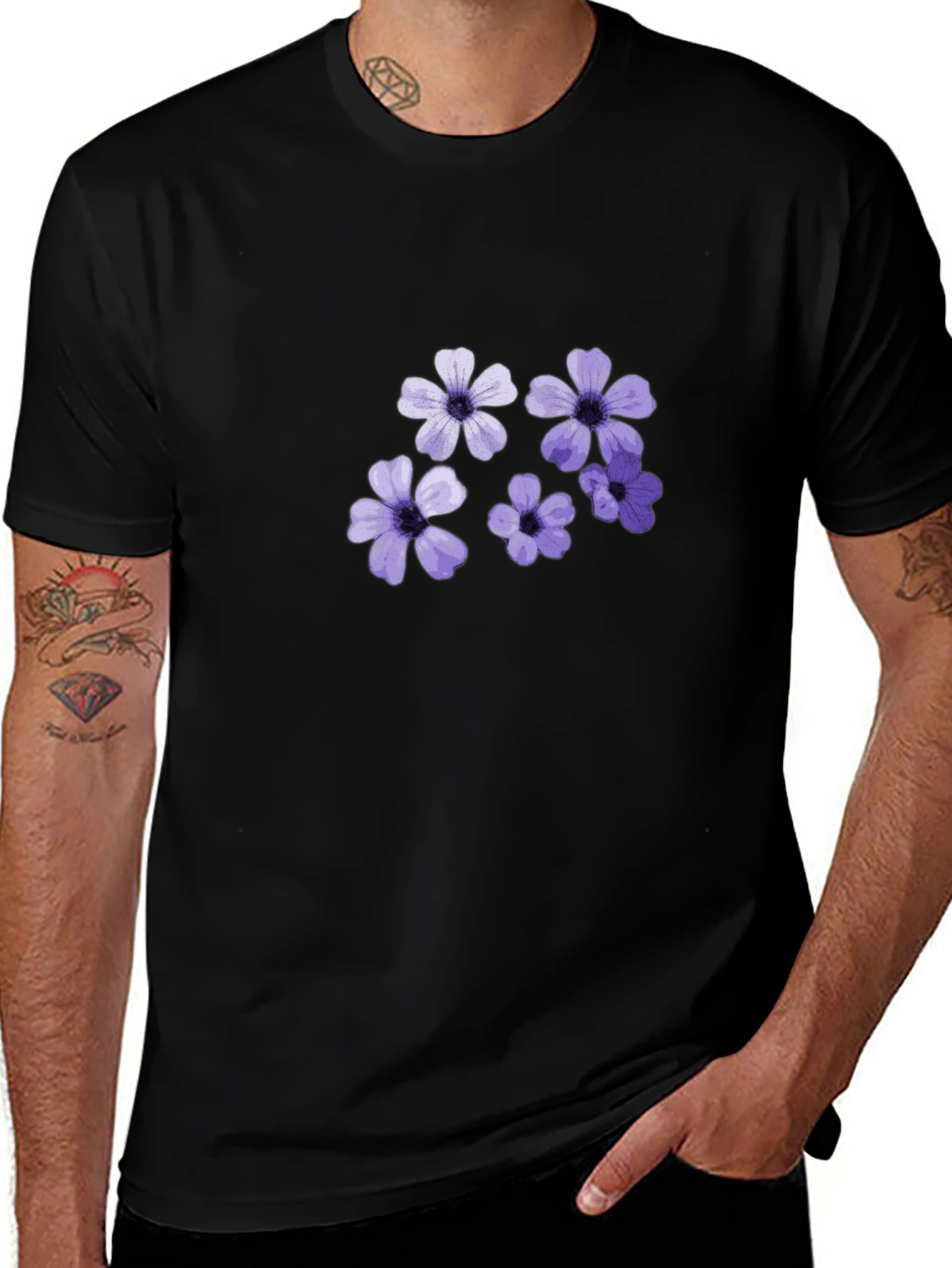 Floral Print Crew Neck T-Shirt