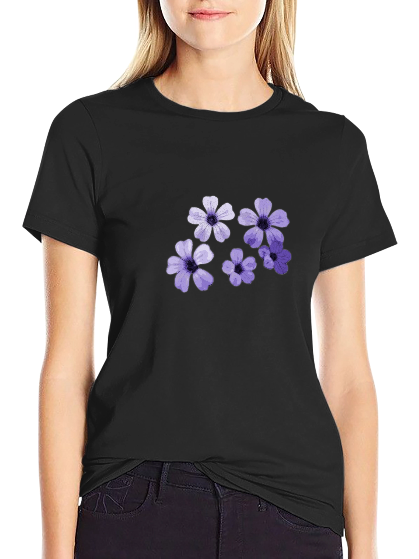 Floral Print Crew Neck T-Shirt