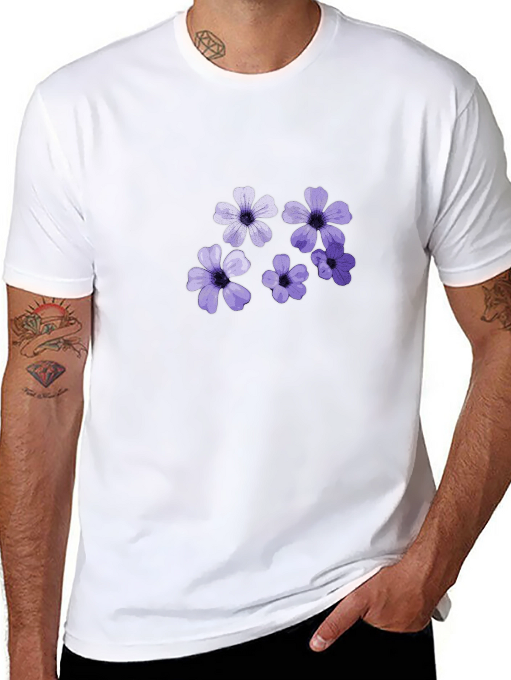 Floral Print Crew Neck T-Shirt