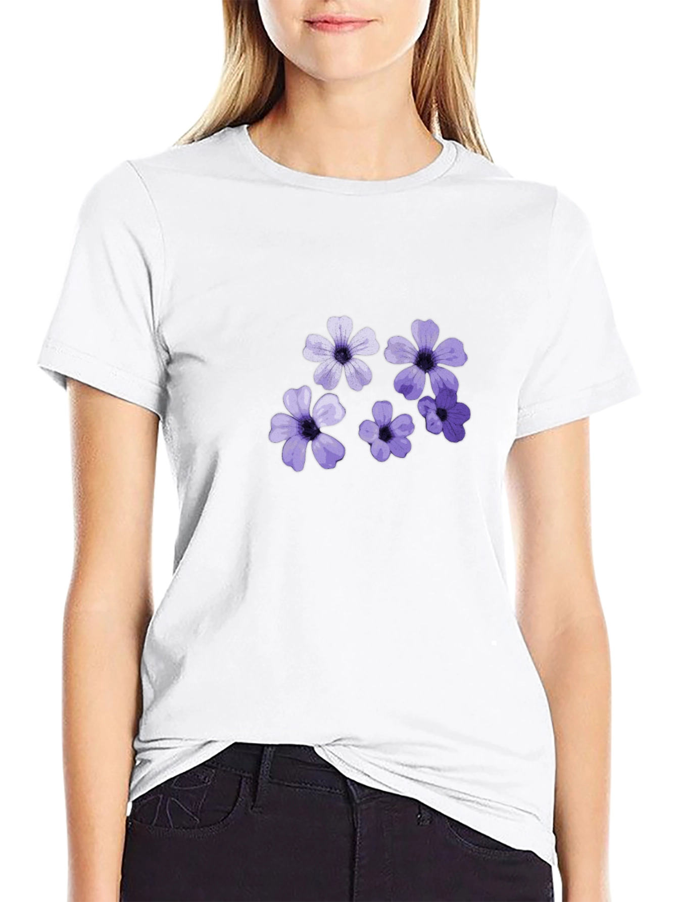 Floral Print Crew Neck T-Shirt