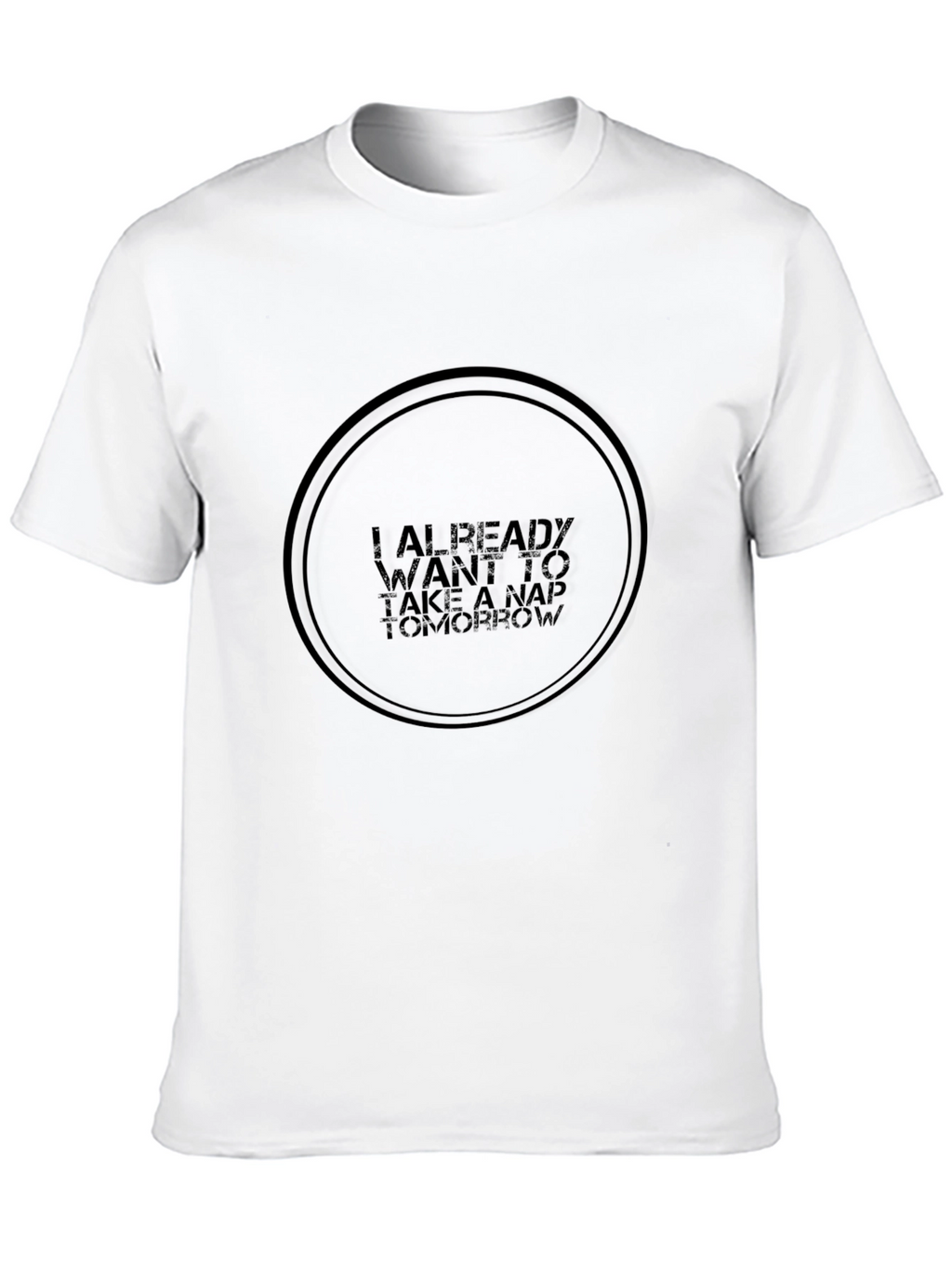 Funny Nap Tomorrow Black Graphic Tee