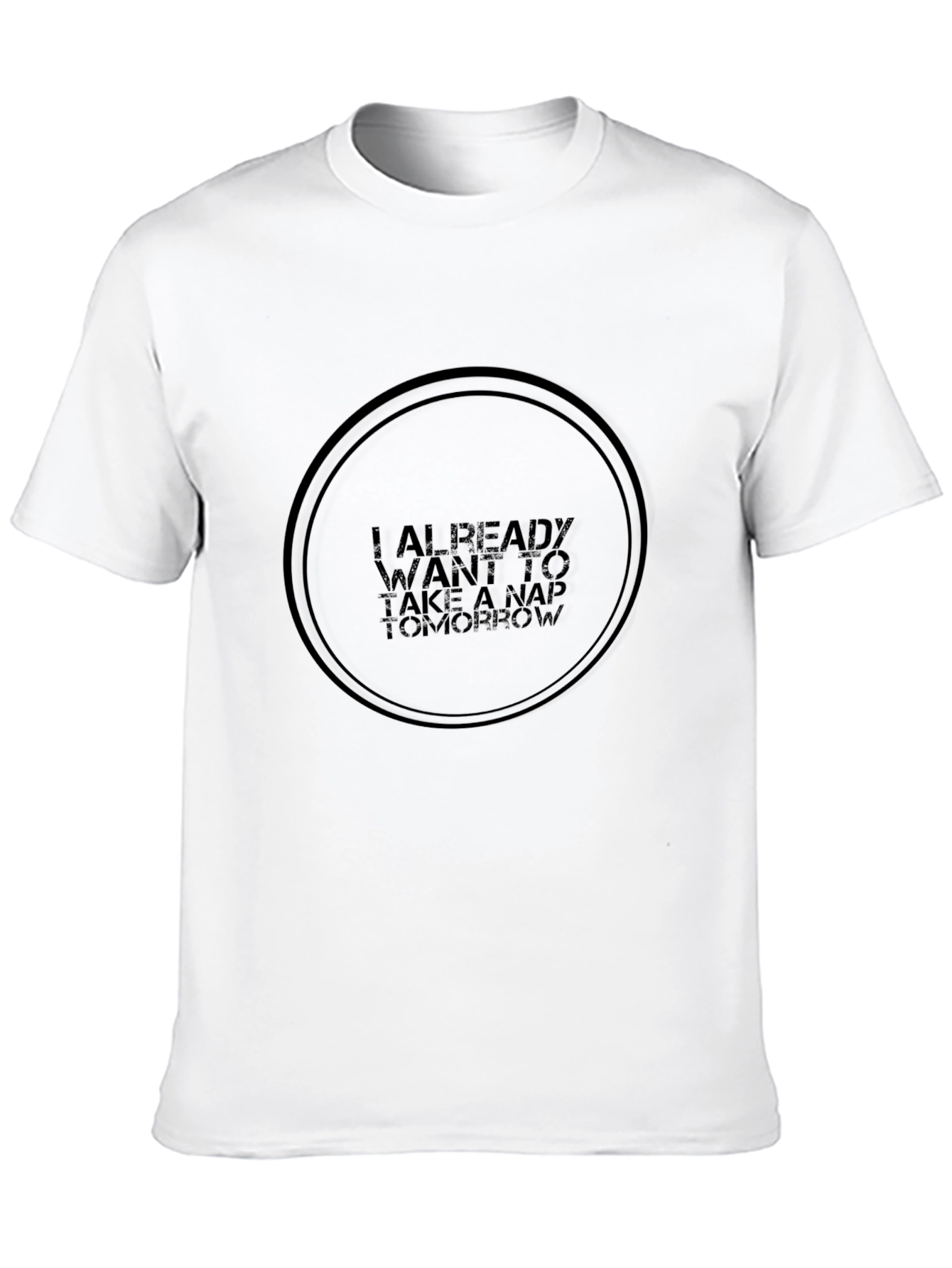 Funny Nap Tomorrow Black Graphic Tee