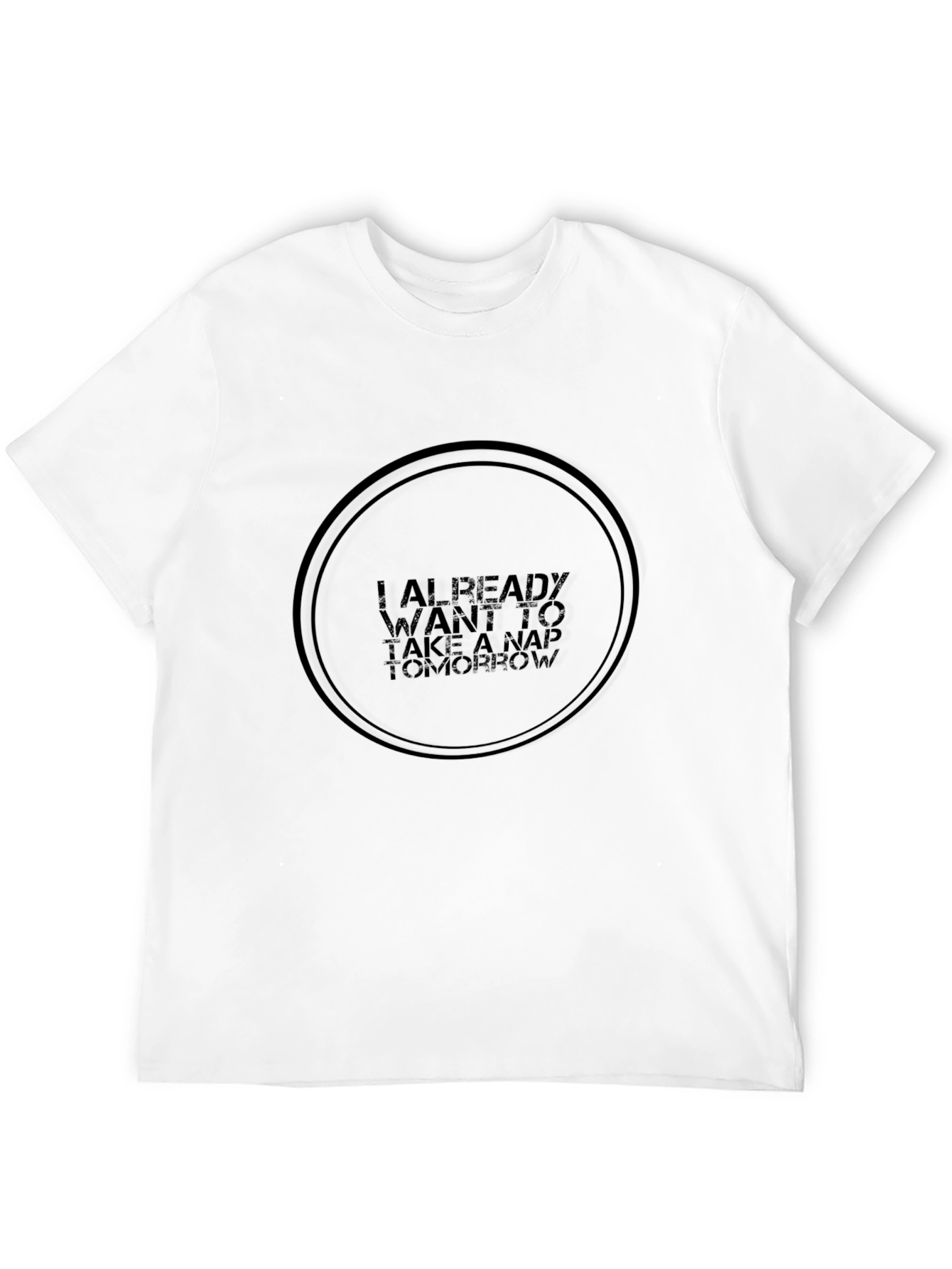 Funny Nap Tomorrow Black Graphic Tee