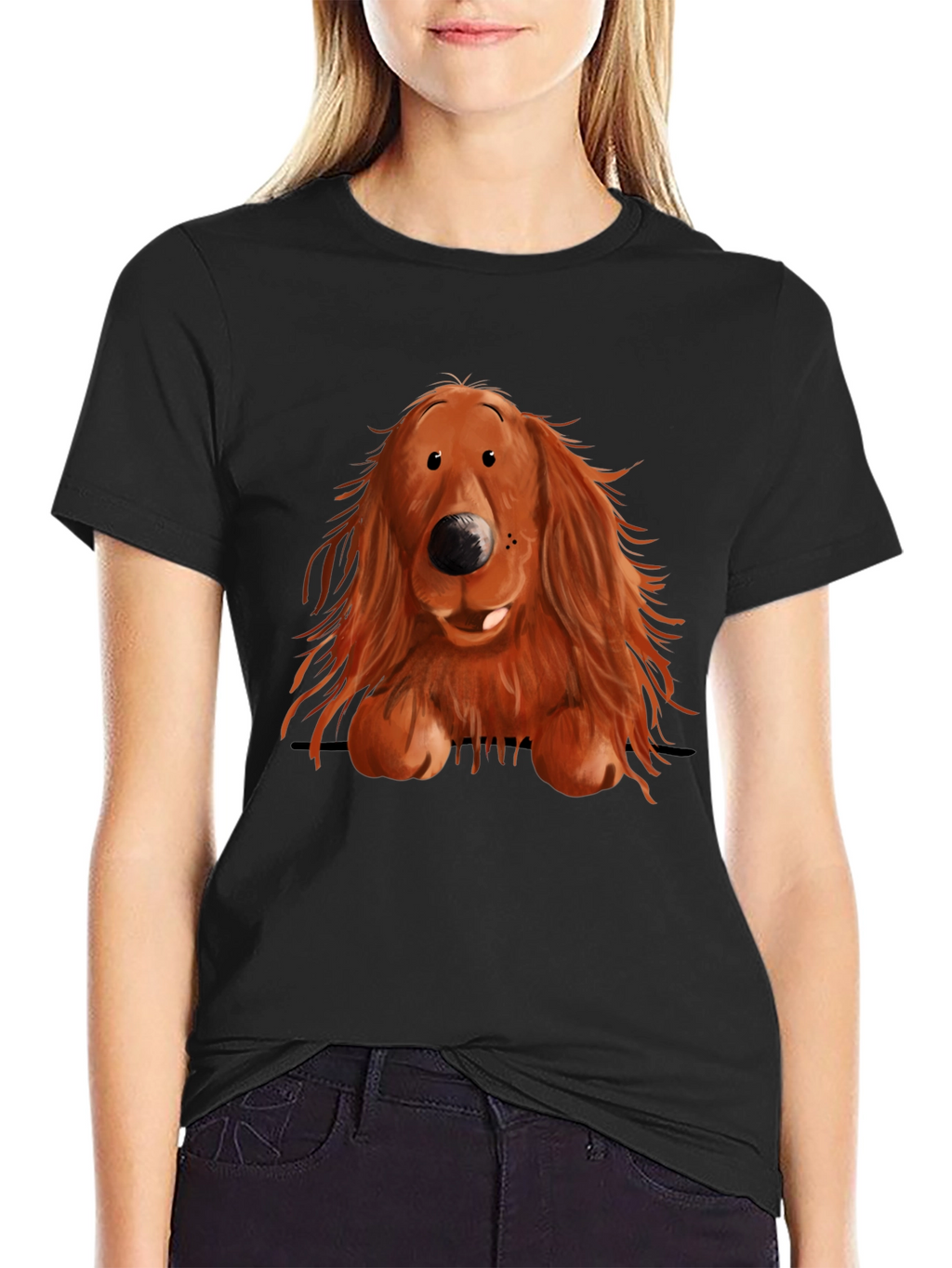 Cute Dog Graphic Print T-Shirt