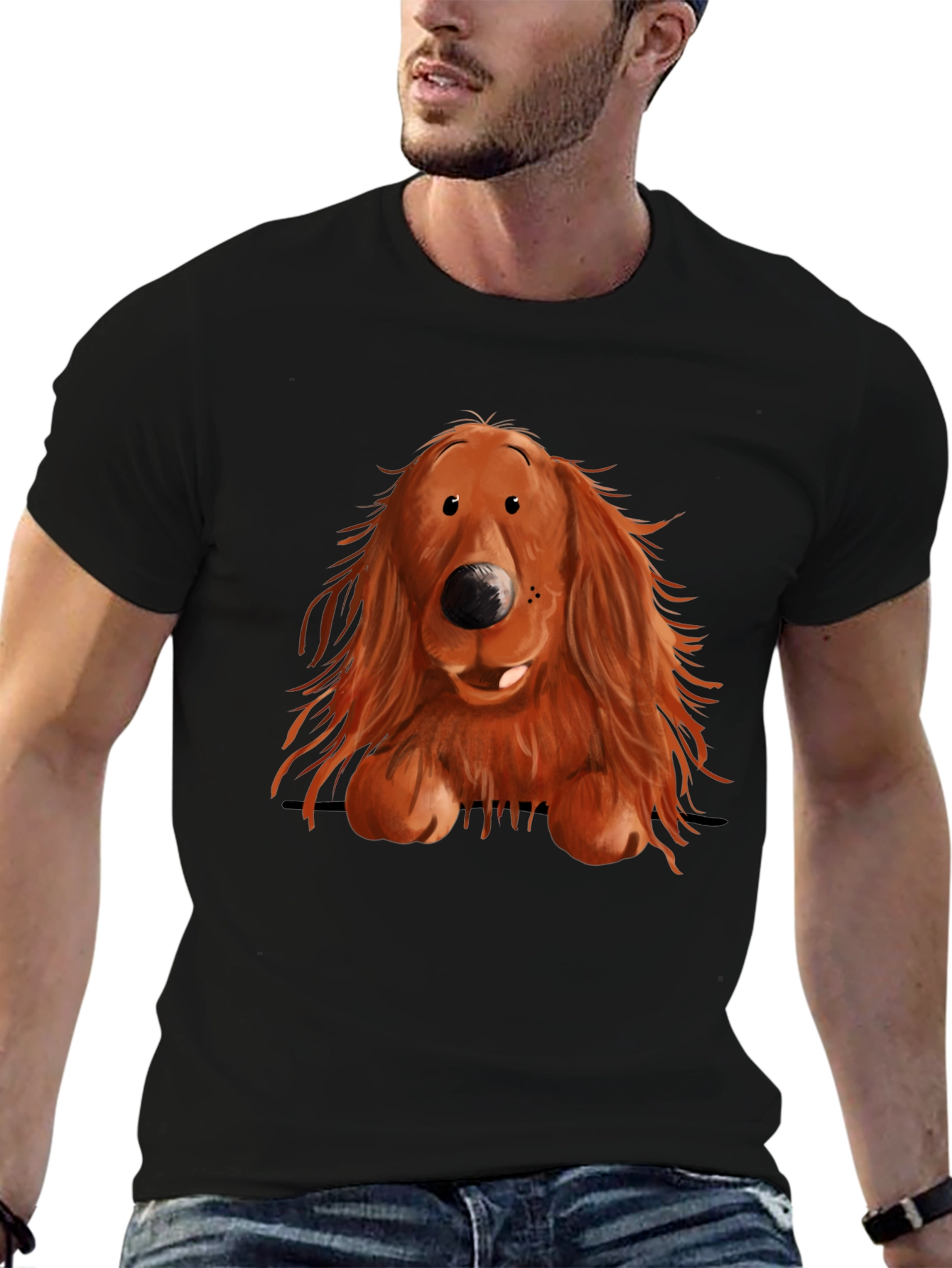 Cute Dog Graphic Print T-Shirt