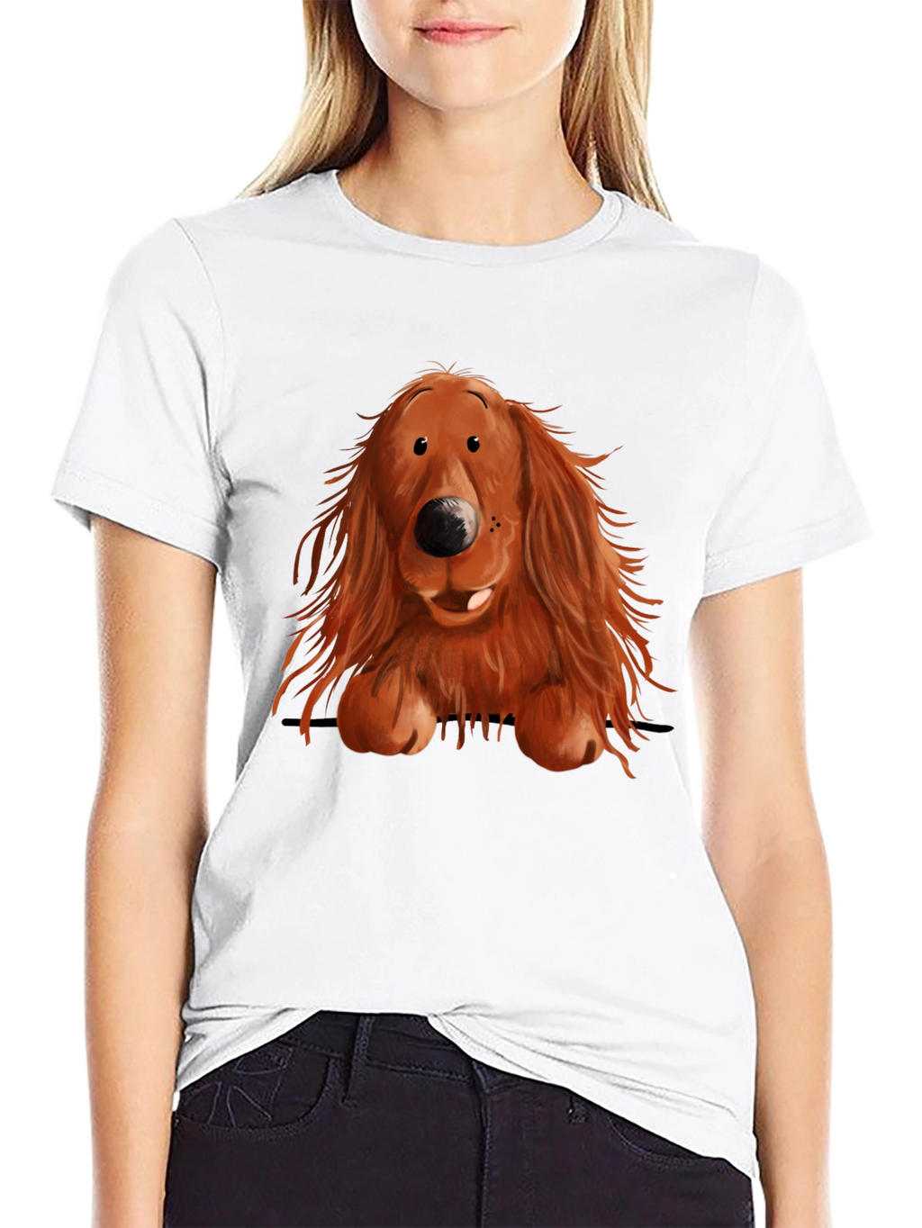 Cute Dog Graphic Print T-Shirt