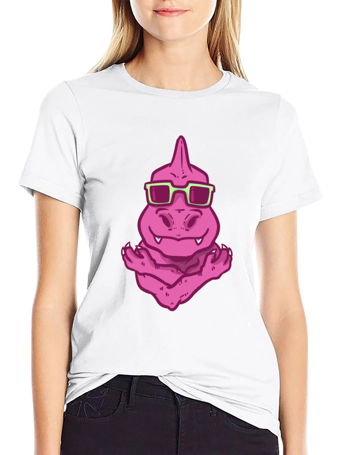 Cool Dino Graphic Tee - Black