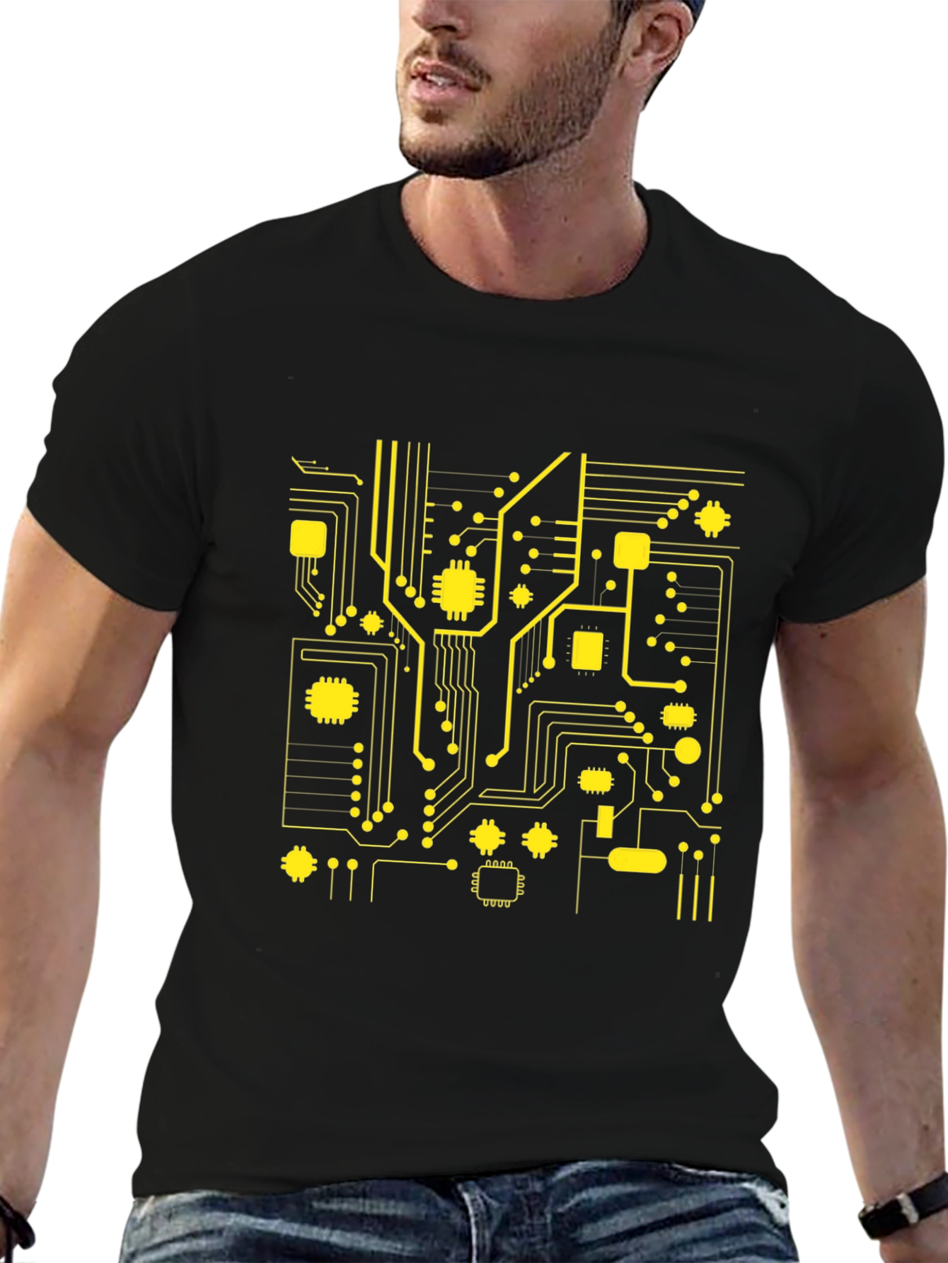 Circuit Board Graphic Tee - Tech Style