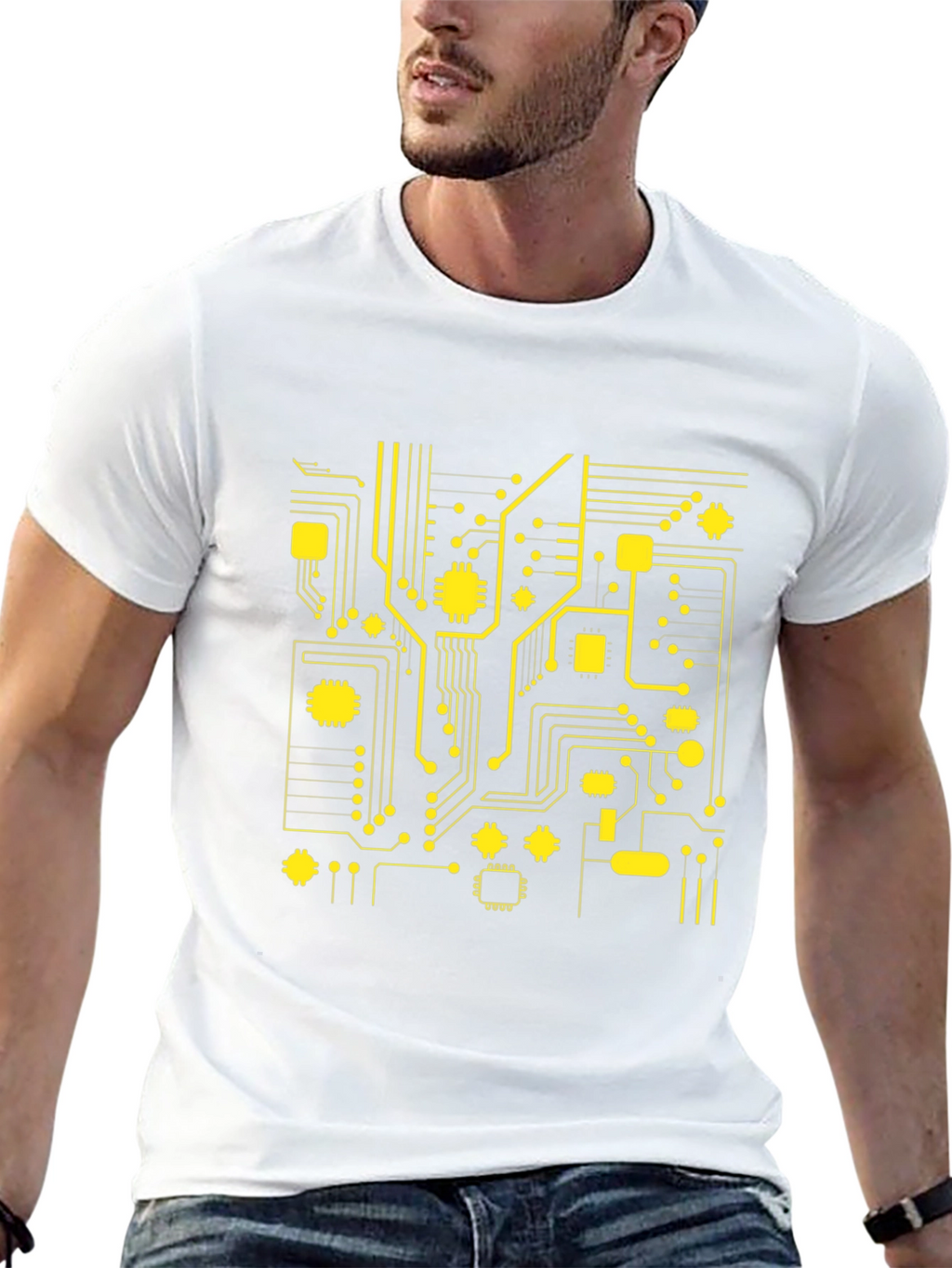 Circuit Board Graphic Tee - Tech Style