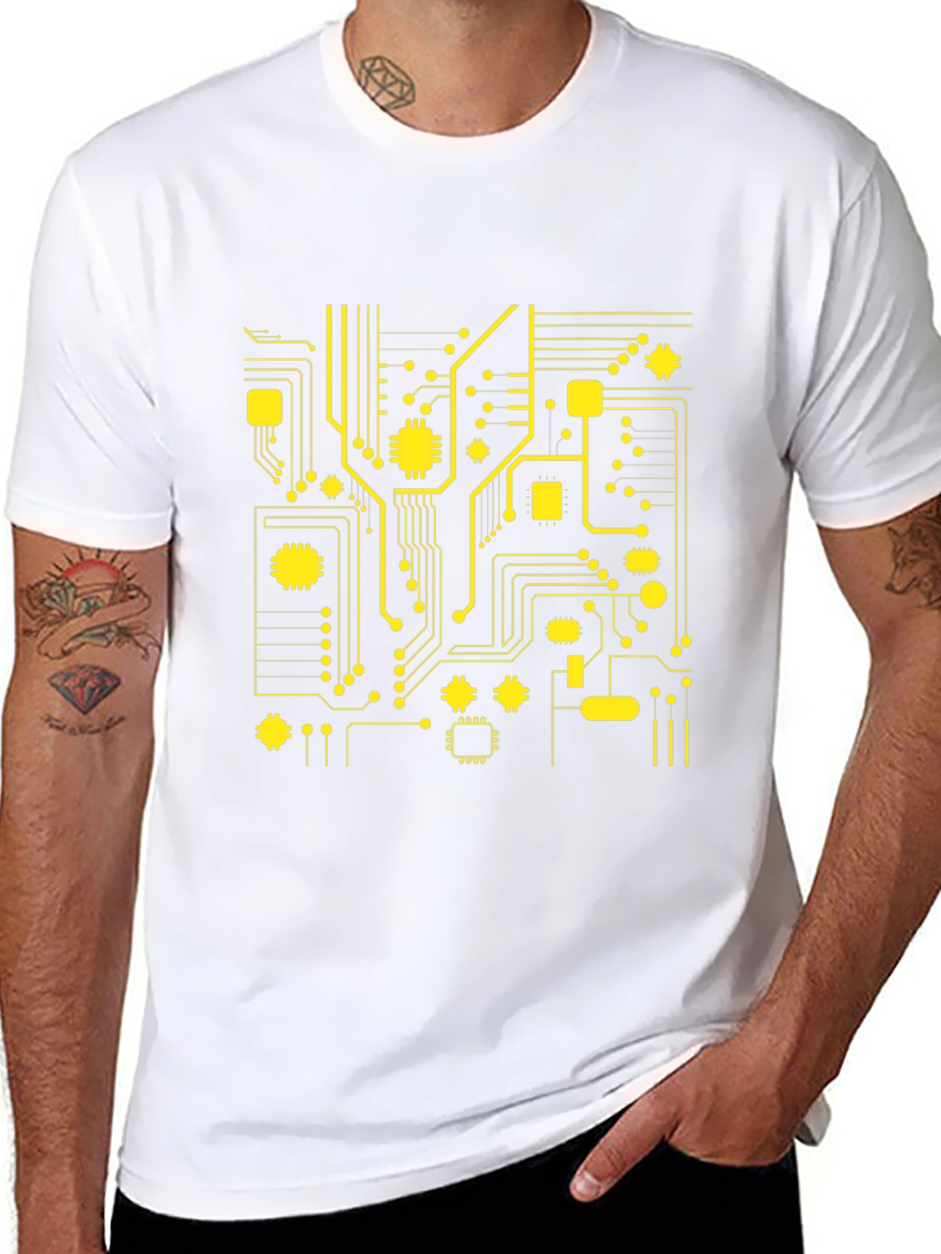 Circuit Board Graphic Tee - Tech Style