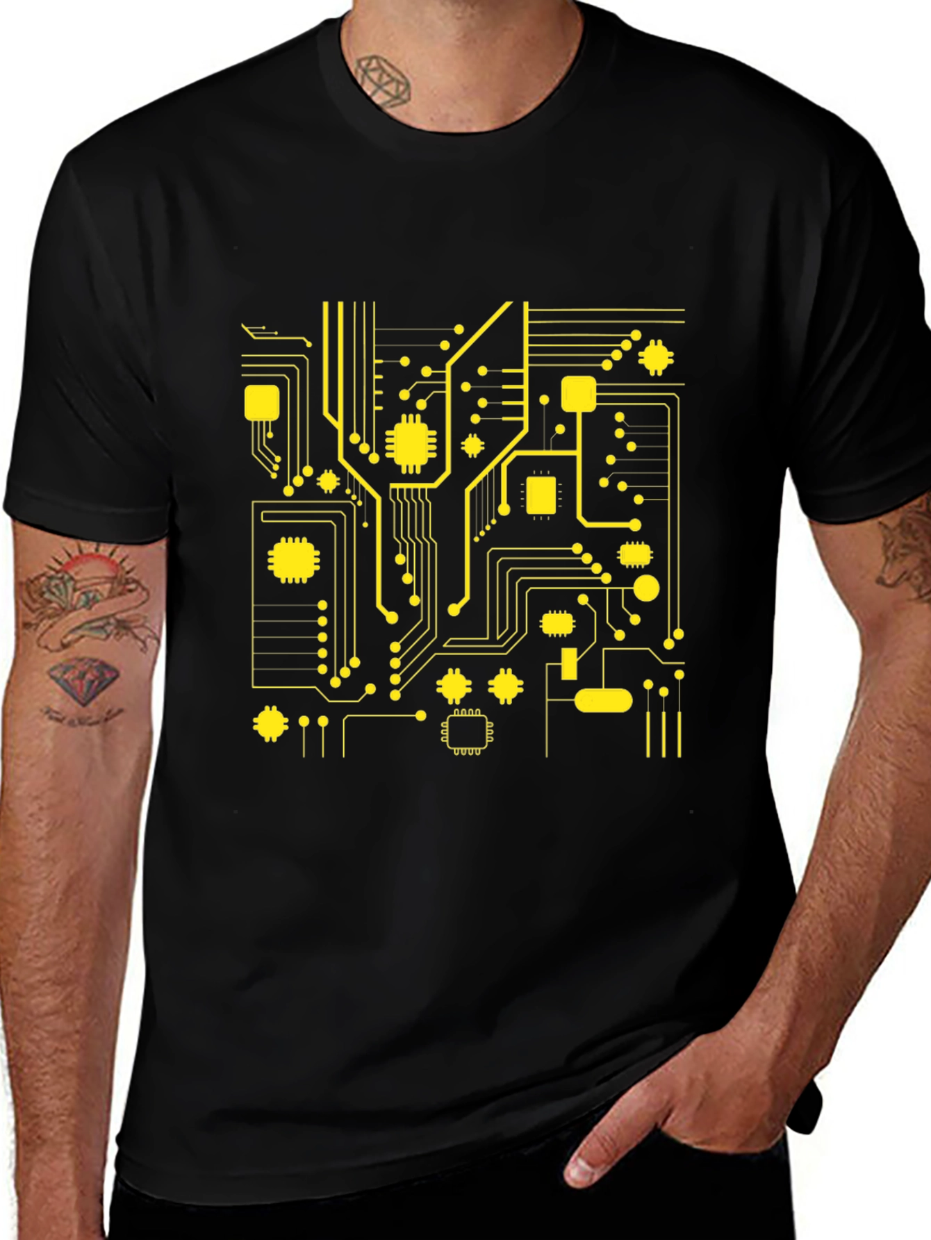 Circuit Board Graphic Tee - Tech Style