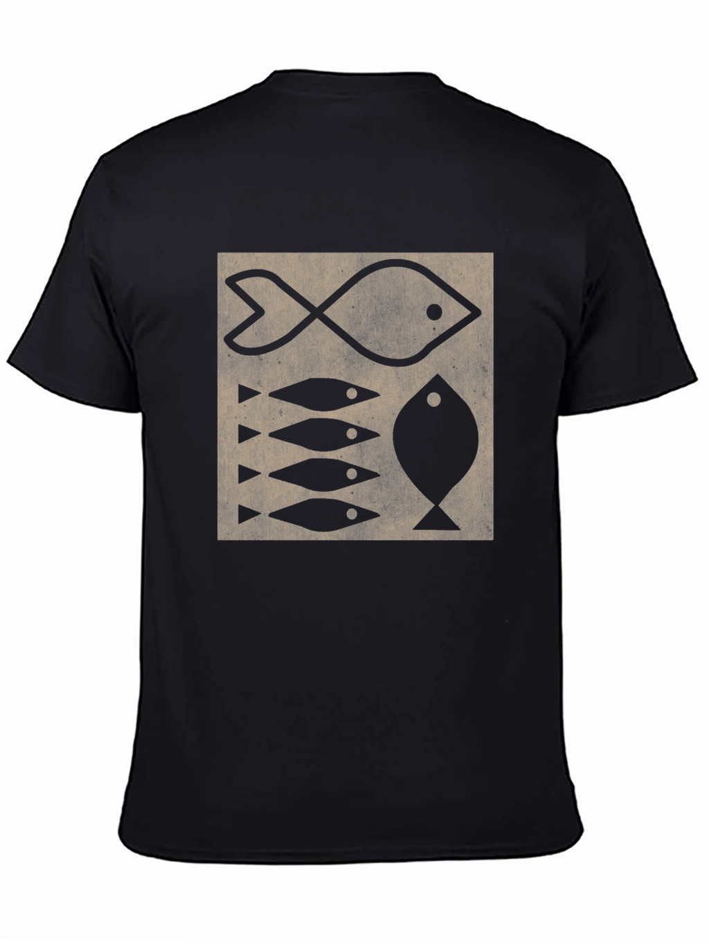 Fish Pattern T-Shirt - Retro Design Tee
