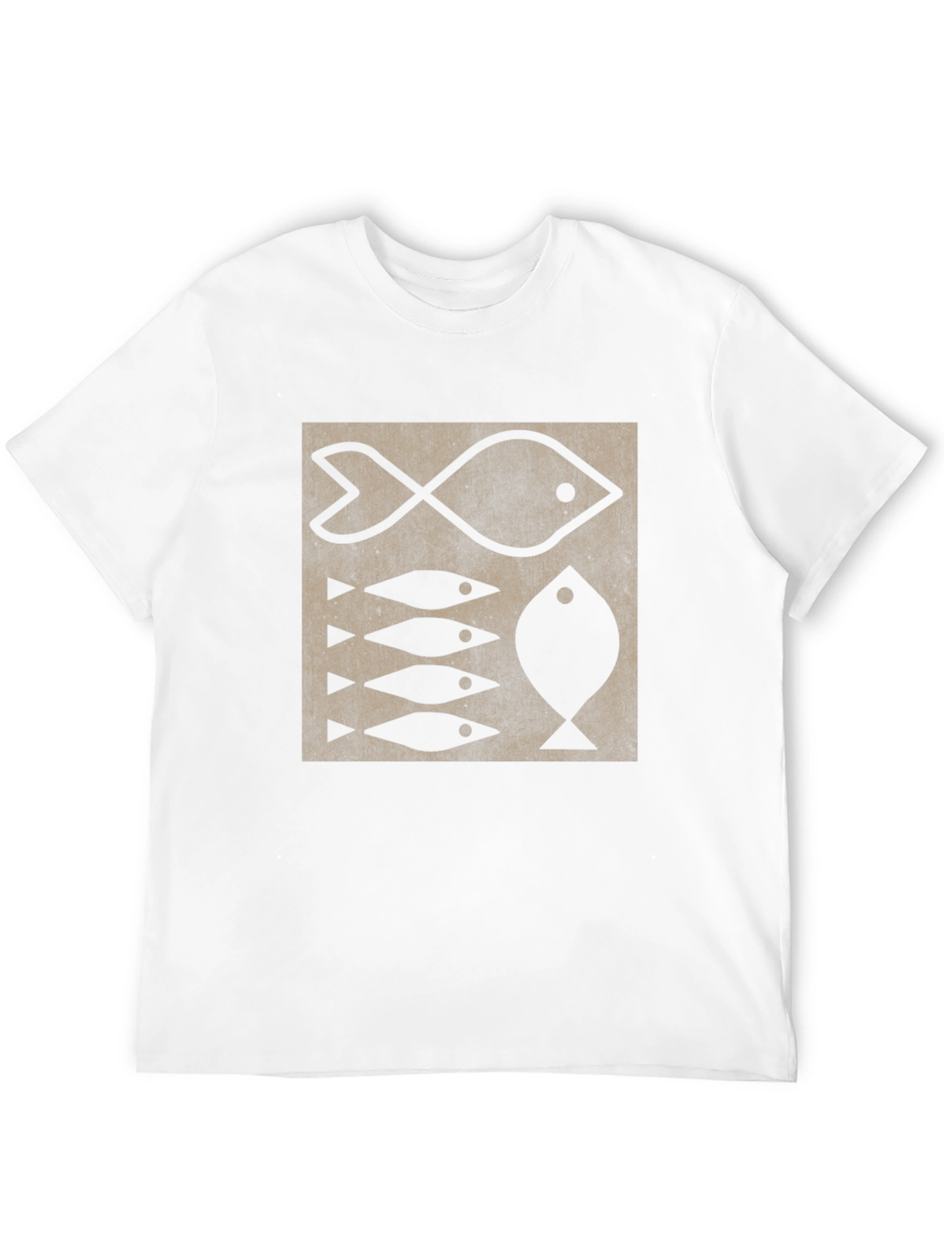 Fish Pattern T-Shirt - Retro Design Tee