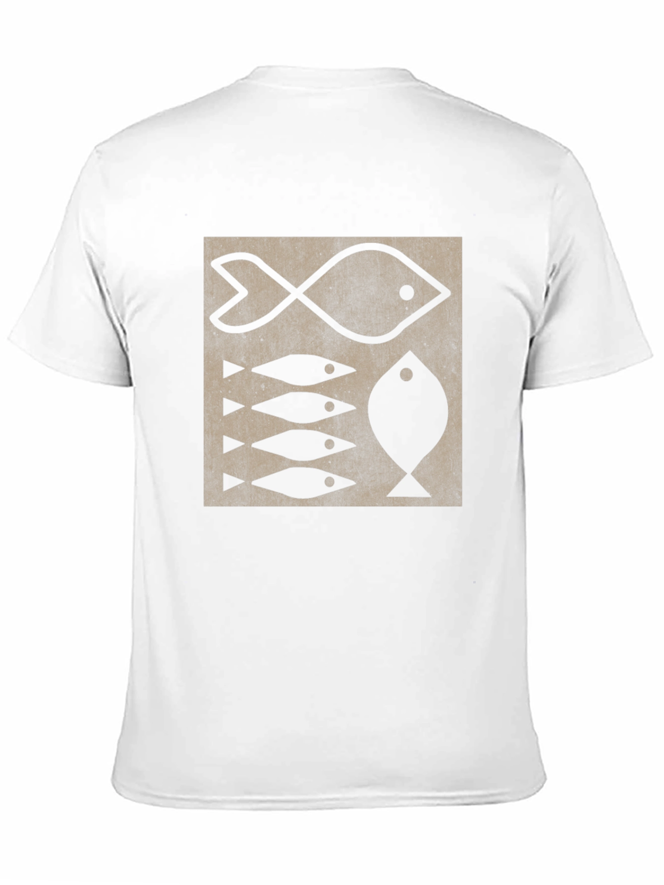 Fish Pattern T-Shirt - Retro Design Tee